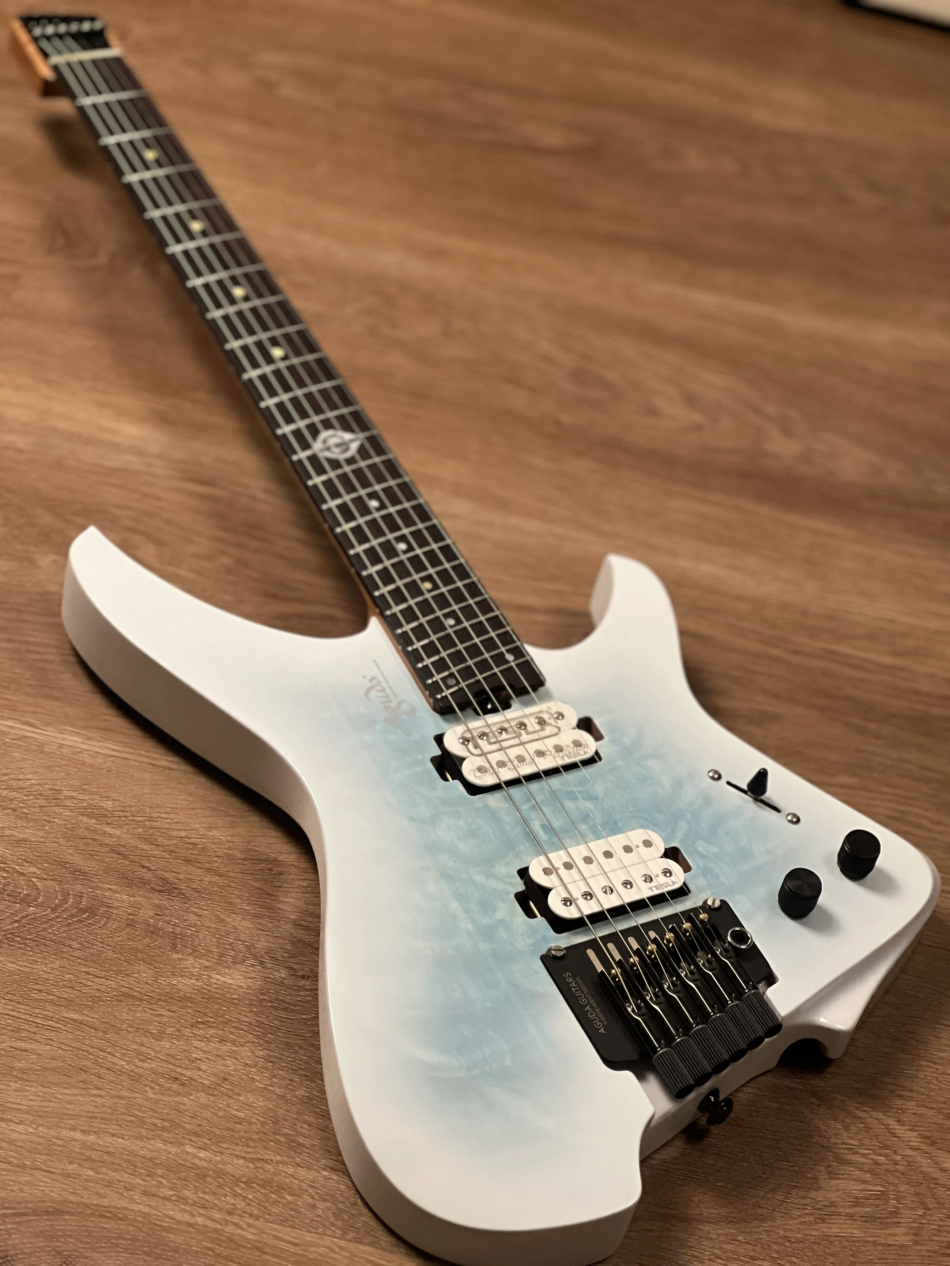 Aguda Black Hole Custom 7-String in Satin White (2025 Version) Nafiri Special Run 1 - Image 10