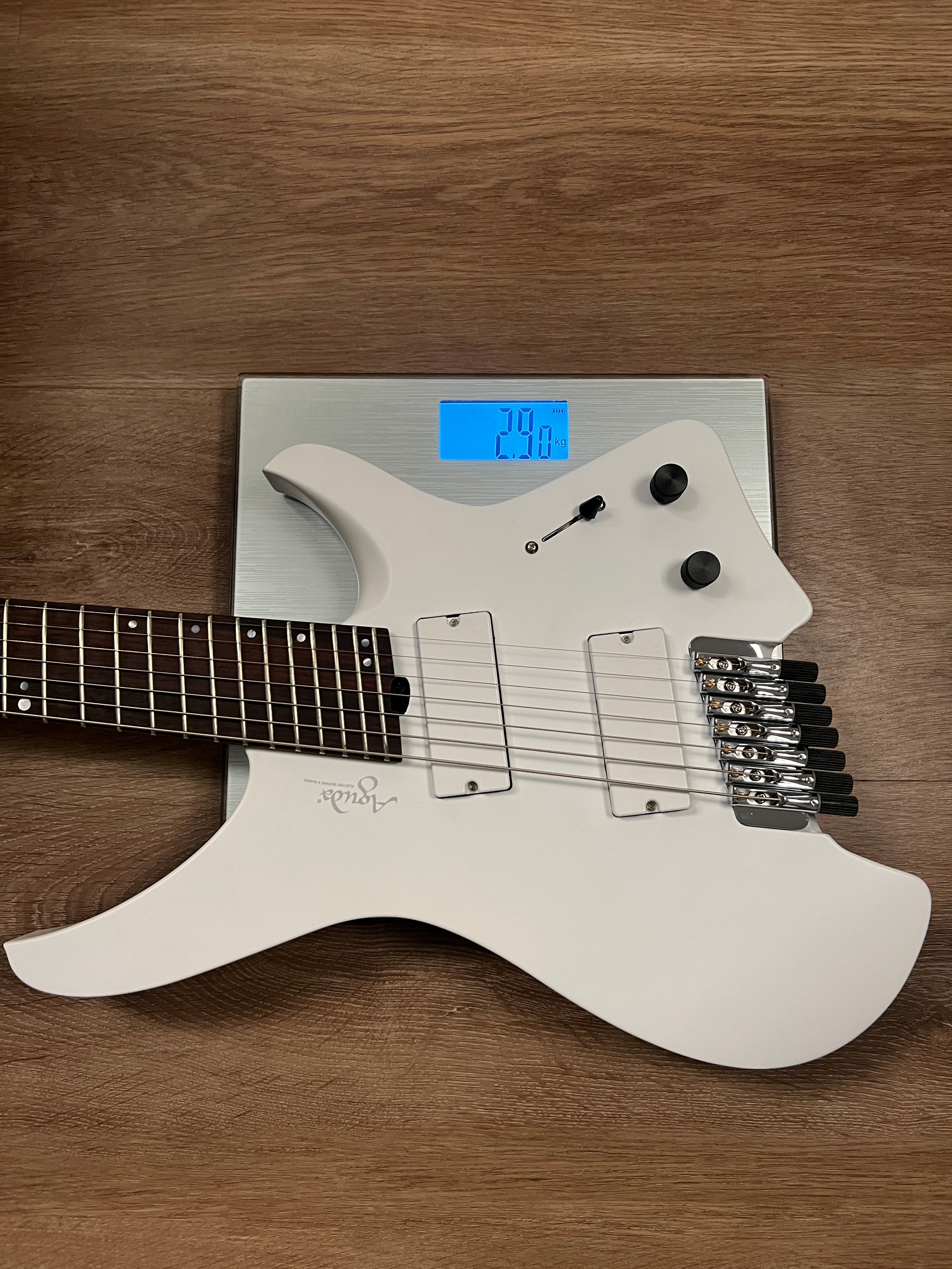 Aguda Black Hole Custom 7-String in Satin White (2025 Version) Nafiri Special Run 2 - Image 12