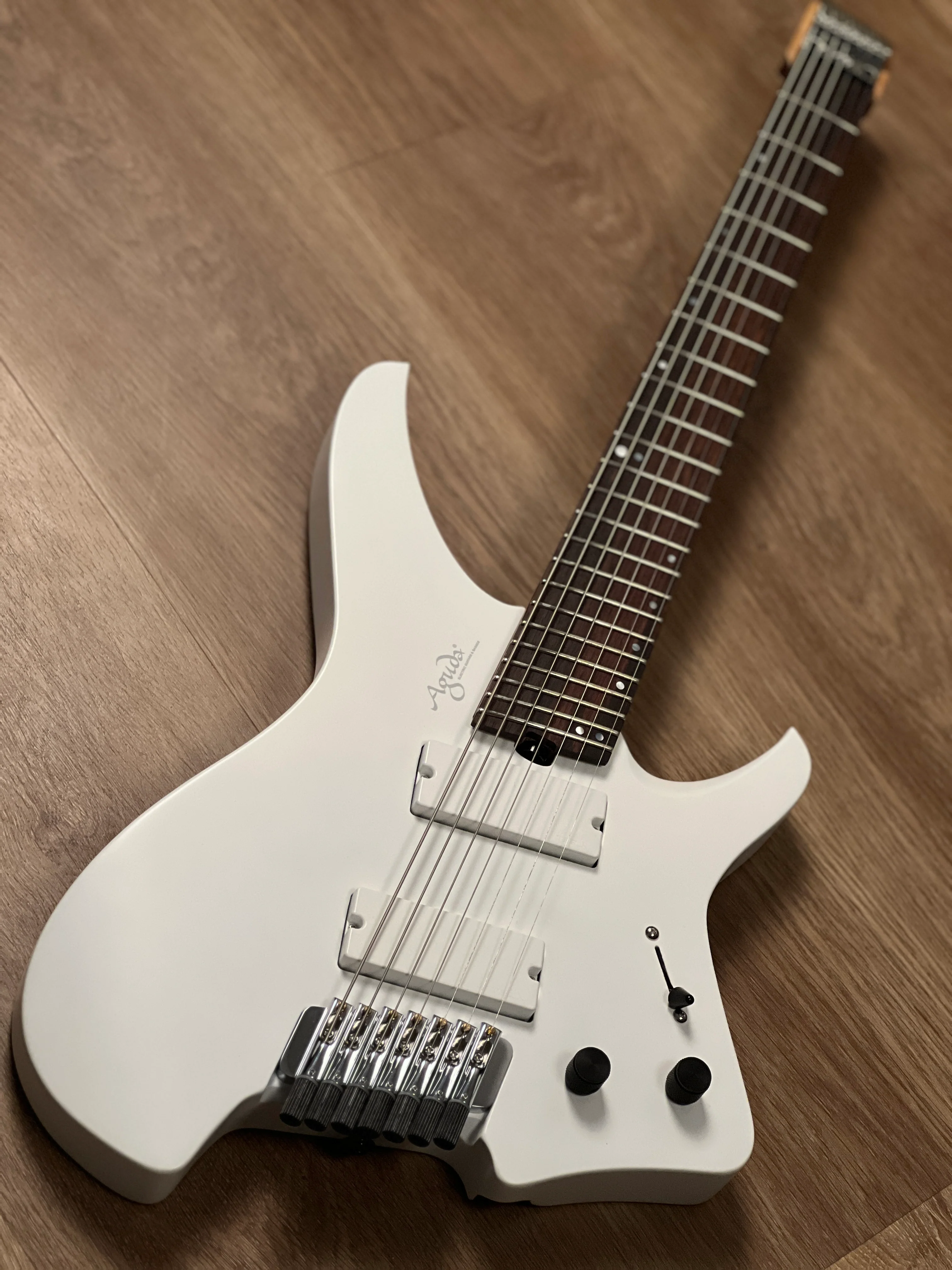 Aguda Black Hole Custom 7-String in Satin White (2025 Version) Nafiri Special Run 2 - Image 3