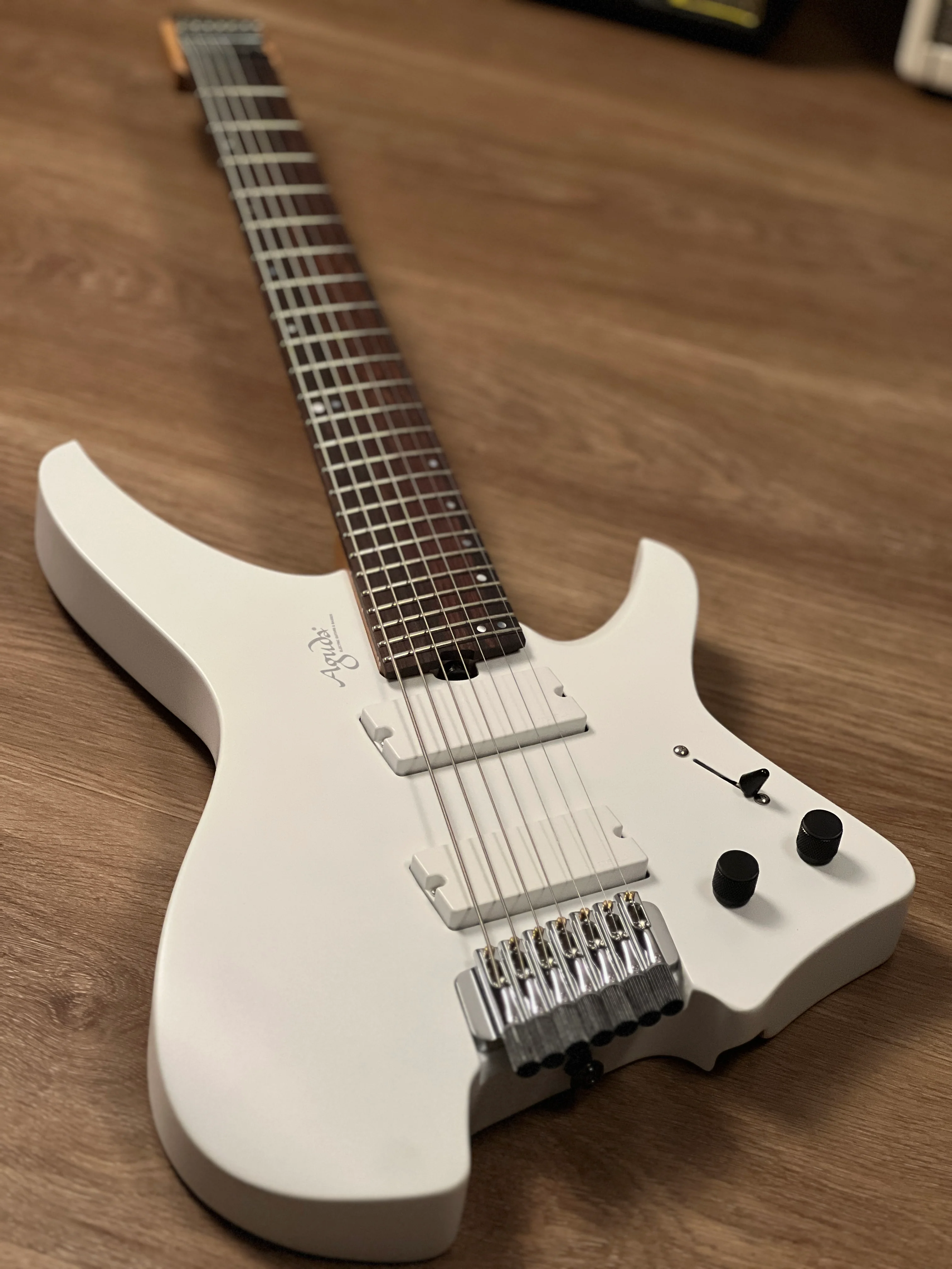 Aguda Black Hole Custom 7-String in Satin White (2025 Version) Nafiri Special Run 2 - Image 4