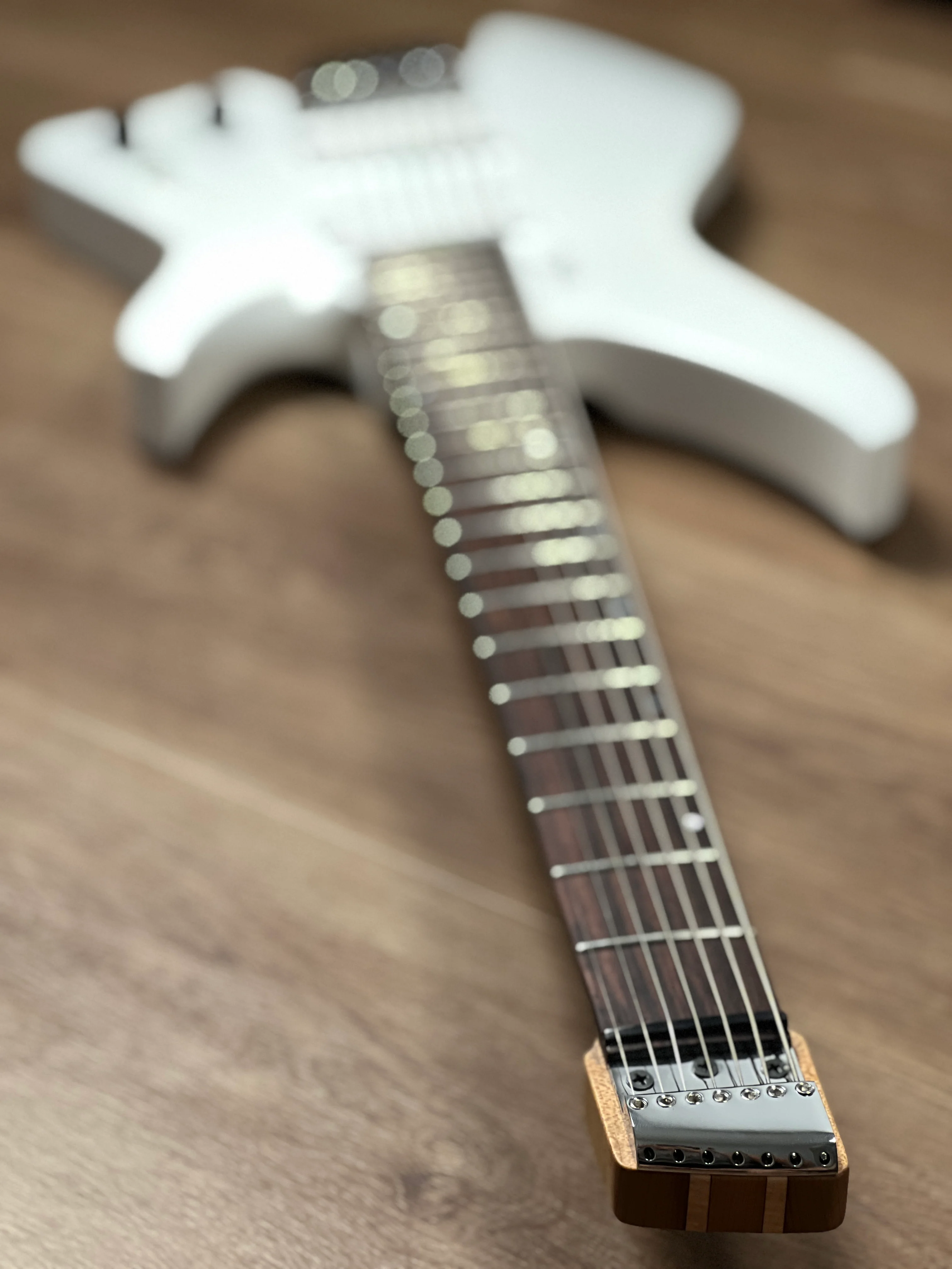 Aguda Black Hole Custom 7-String in Satin White (2025 Version) Nafiri Special Run 2 - Image 8