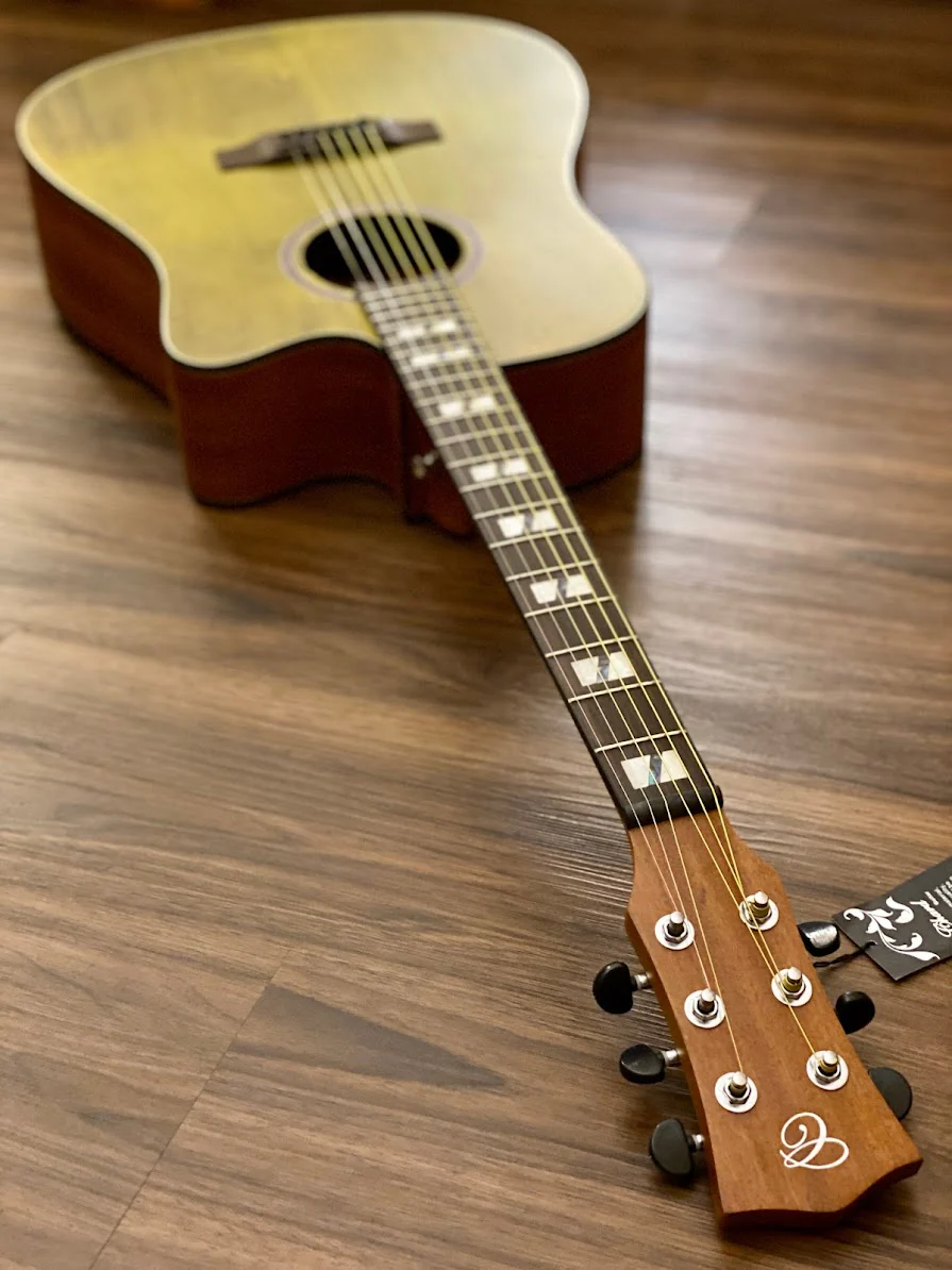 Chard WD68C acoustic electric in Aged Green with Fishman Presys - Image 5