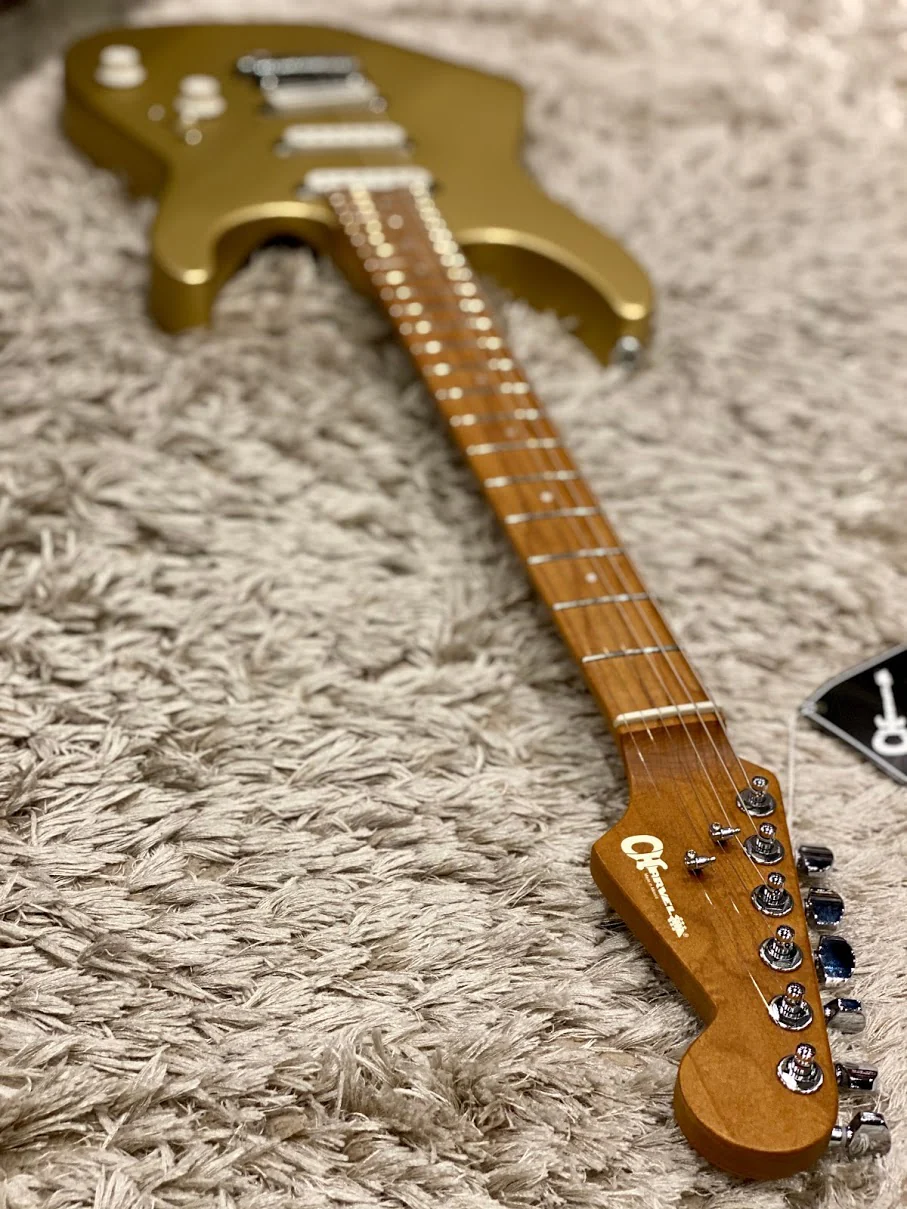 Charvel Pro-Mod DK22 SSS 2PT CM - Pharaoh Gold - Image 3