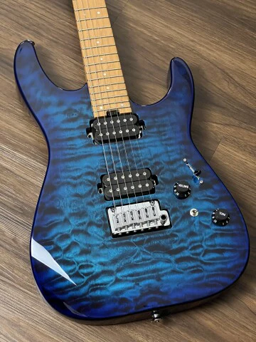 Charvel Pro-Mod DK24 HH 2PT with Caramelized Maple FB in Chlorine Burst - Image 3