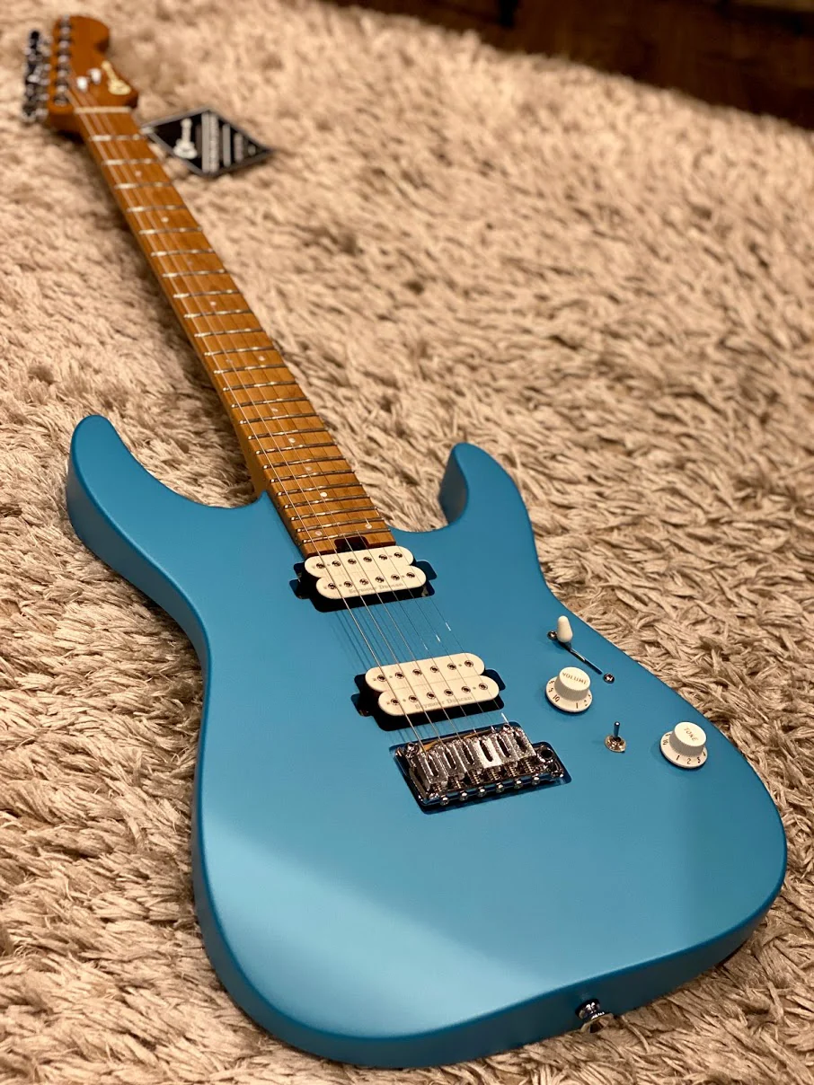 Charvel Pro-Mod DK24 HH 2PT with Caramelized Maple FB in Matte Blue Frost