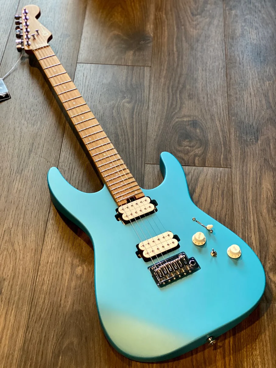 Charvel Pro-Mod DK24 HH 2PT with Caramelized Maple FB in Matte Blue Frost - Image 4