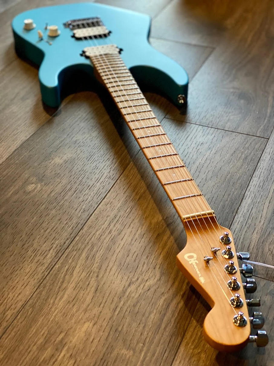Charvel Pro-Mod DK24 HH 2PT with Caramelized Maple FB in Matte Blue Frost - Image 7