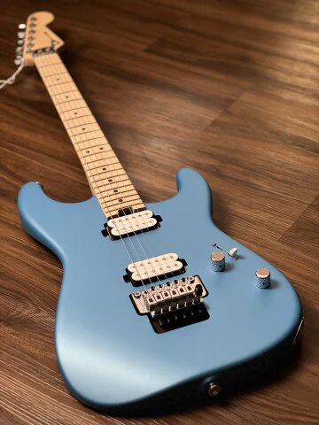 Charvel Pro-Mod San Dimas Style 1 HH Floyd Rose with Maple FB in Matte Blue Frost - Image 3