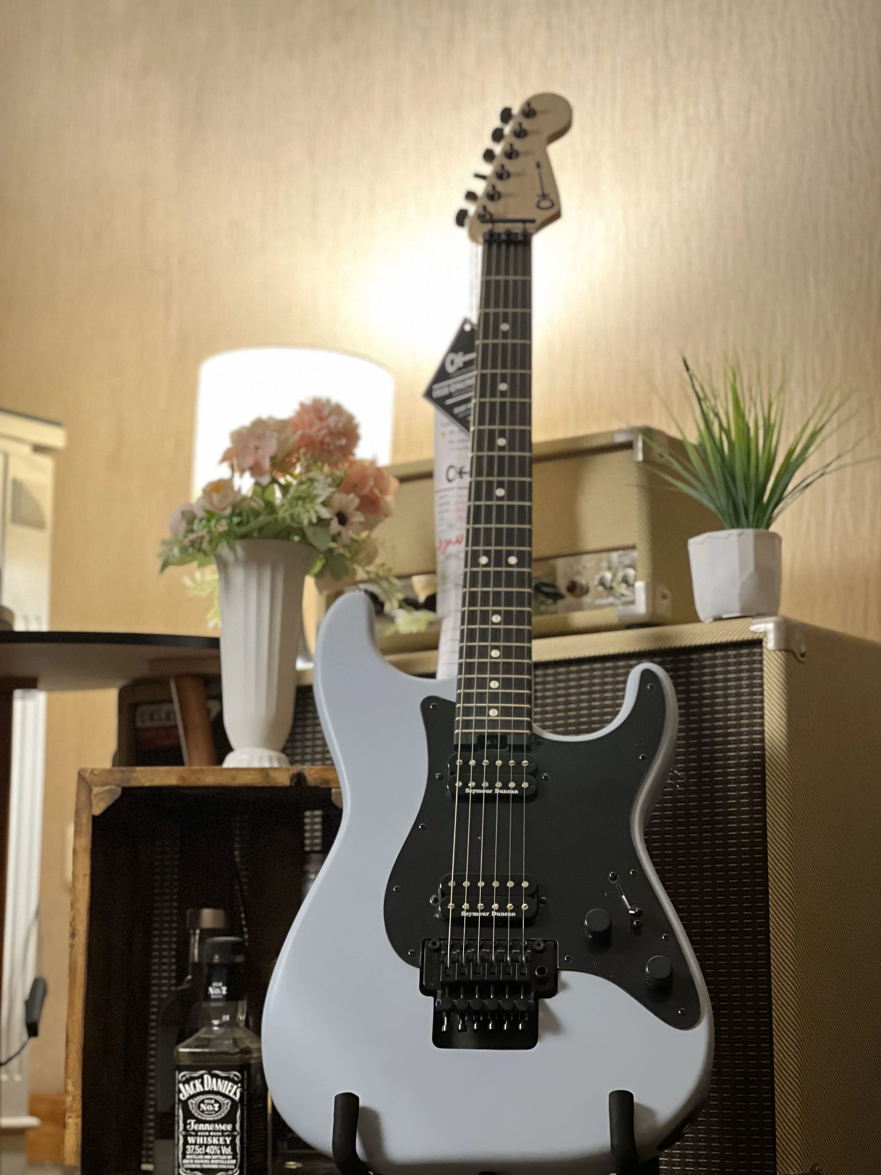 Charvel Pro-Mod So-Cal Style 1 HH FR E with Ebony FB in Primer Gray - Image 3