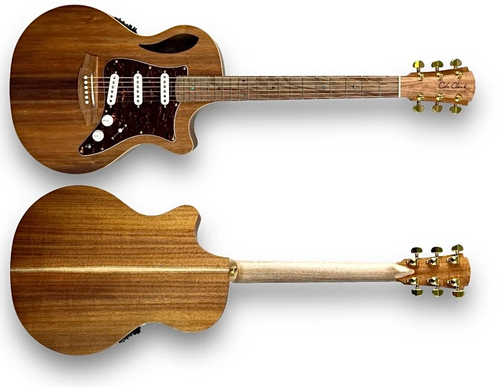 Cole Clark True Hybrid TL2EC-BLBL-SSS Acoustic Electric Guitar in Natural - Image 10