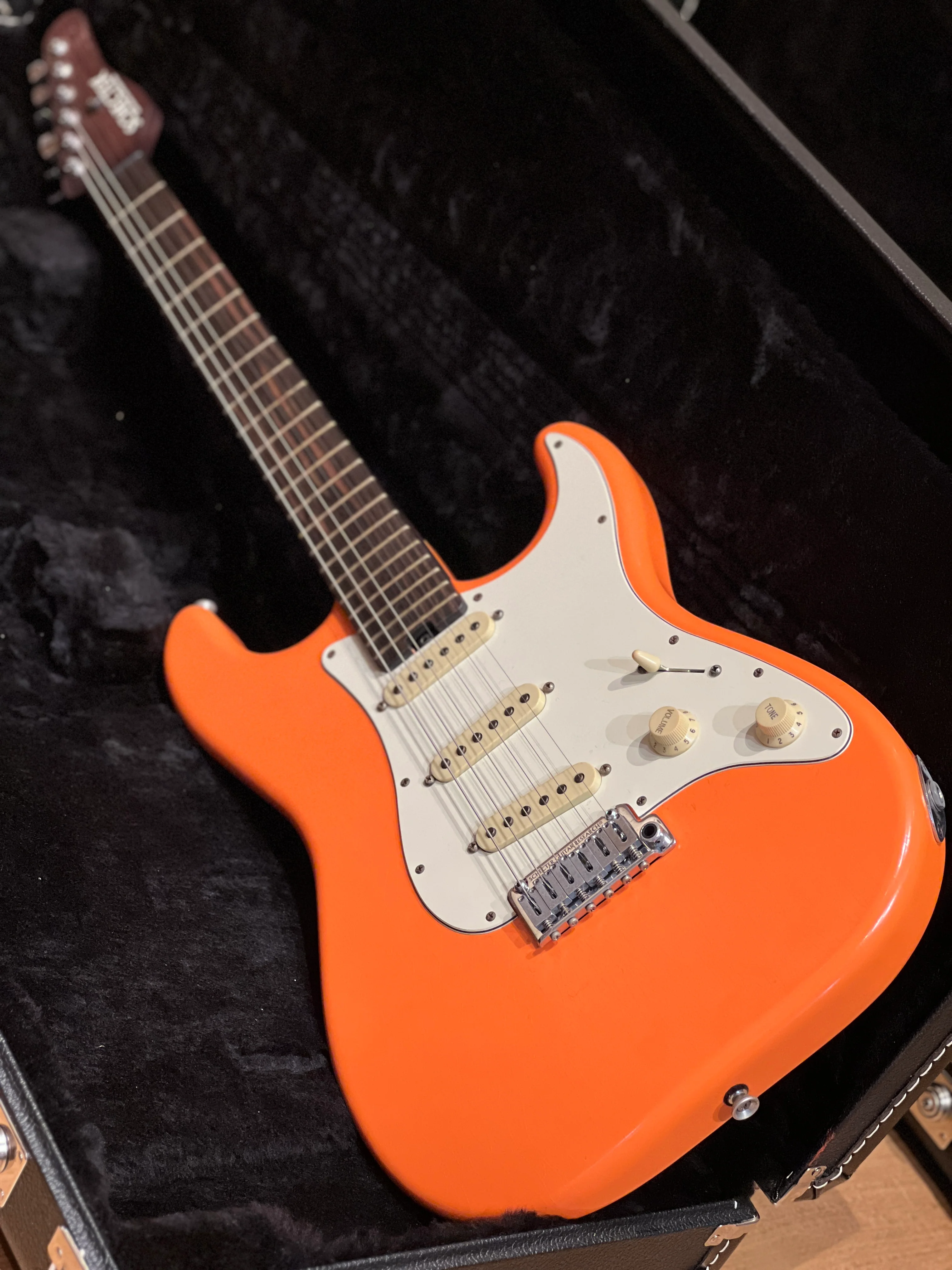 Schecter USA Signature Nick Johnston Signature - Wembley Atomic Orange Nitro 19-06005 - Image 5