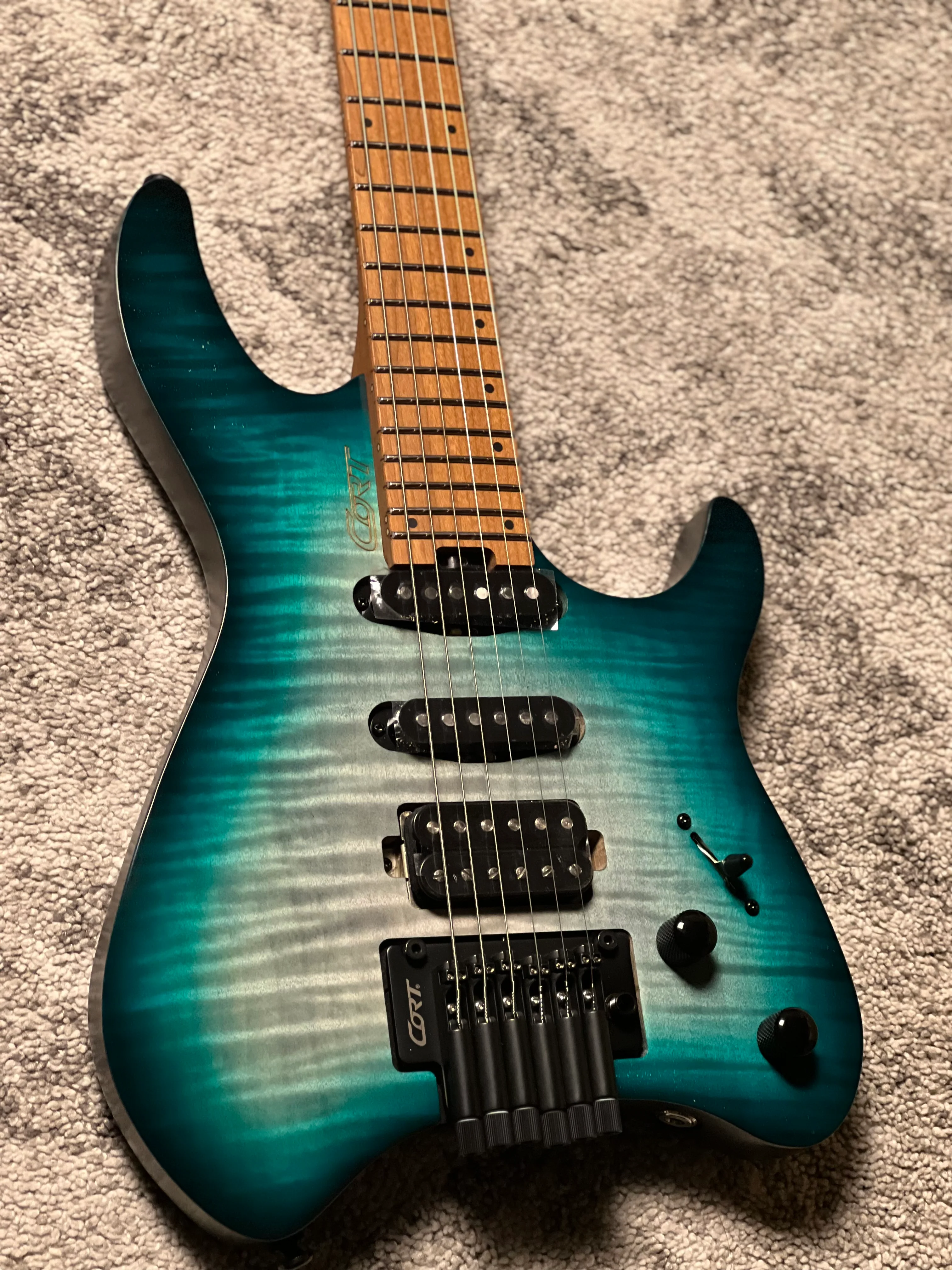 Cort Space G6TR Headless Multiscale in Semi Gloss Lagoon - Image 4