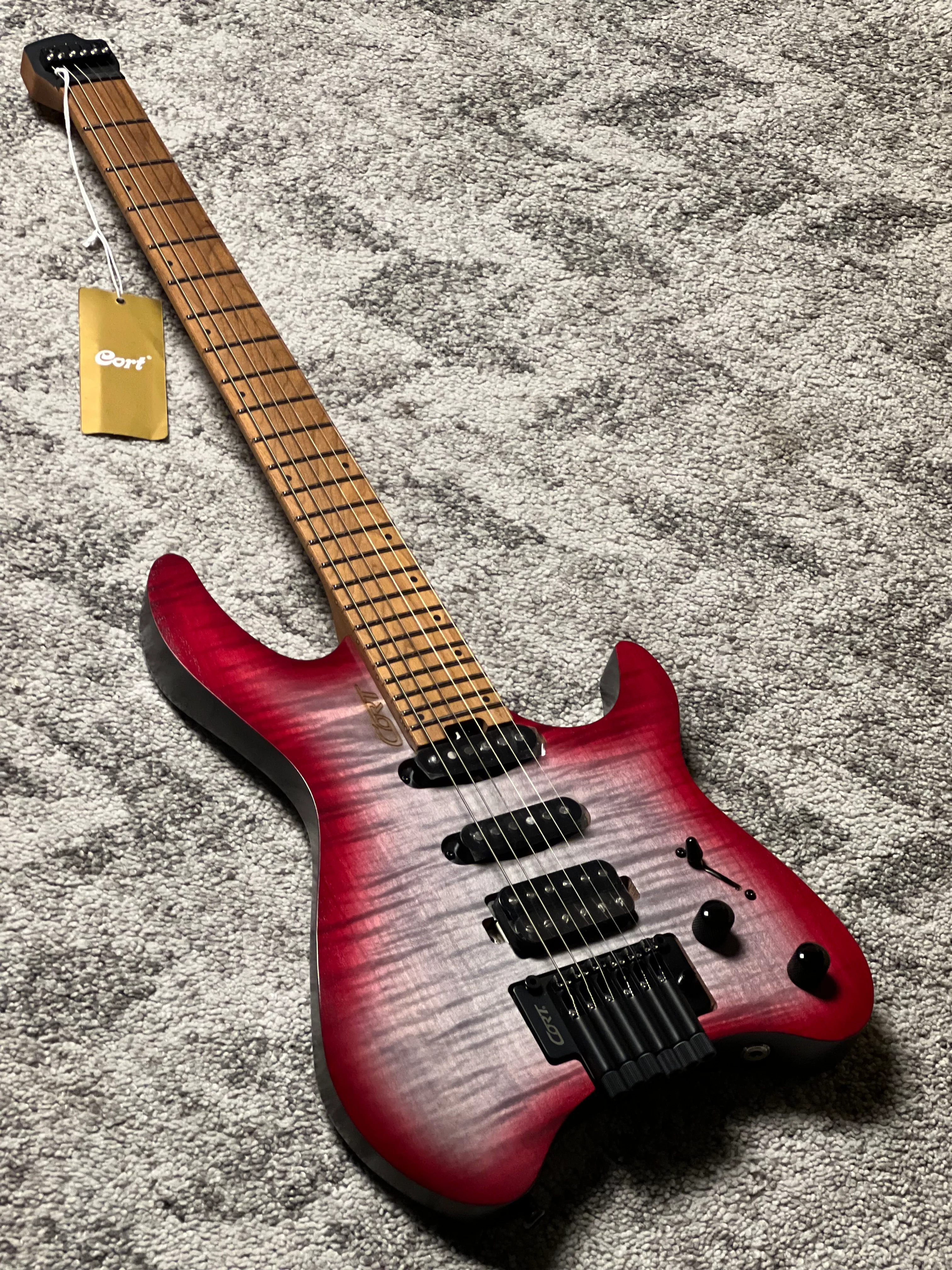 Cort Space G6TR Headless Multiscale in Semi Gloss Lava