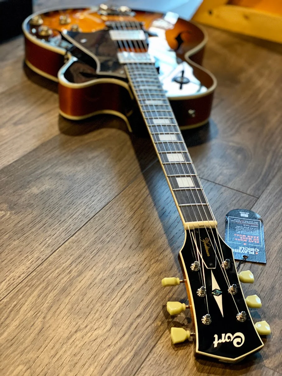 Cort Yorktown TAB Trans Amber Burst Hollow Body - Image 3