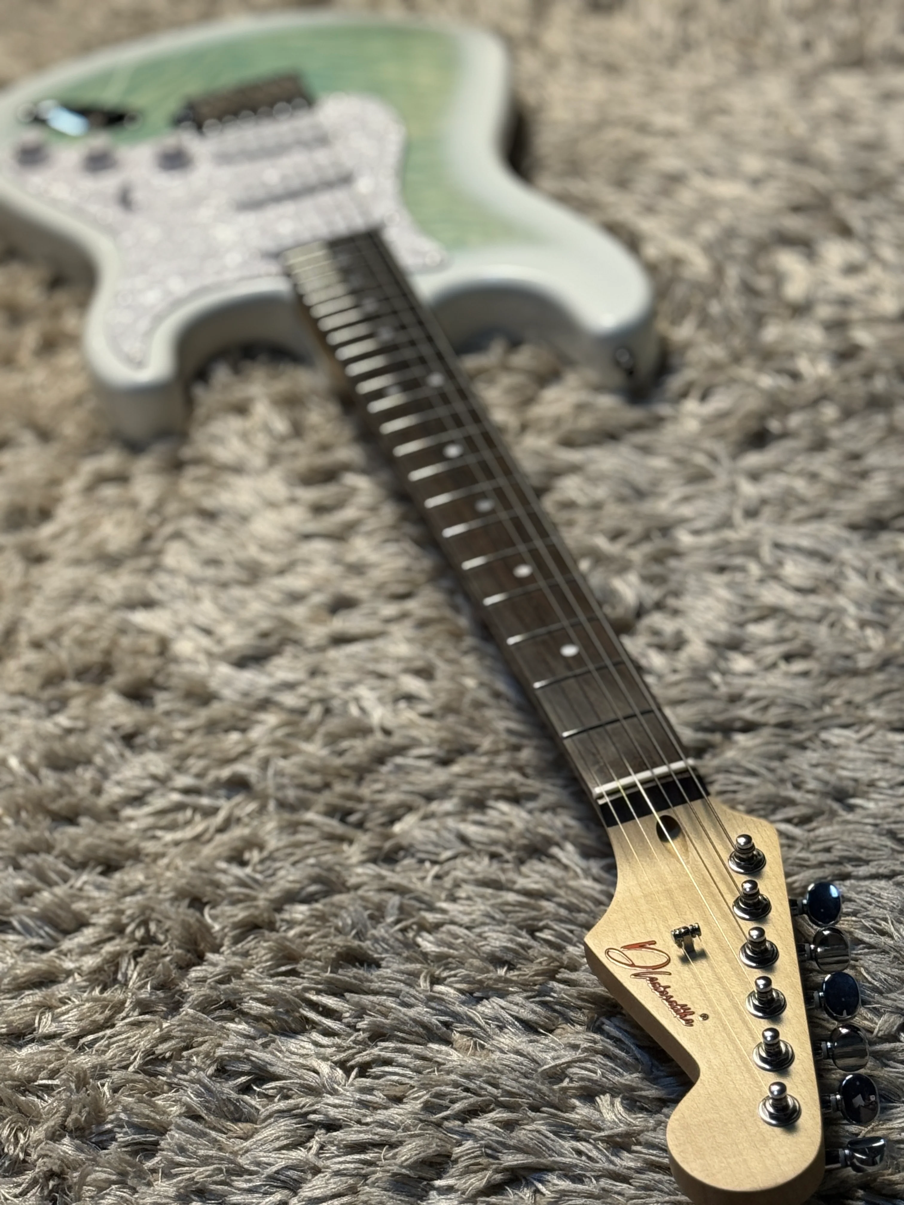 Dhatarattha Classic DST HSS in Larimar with Rosewood FB and Quilt Maple Top - Image 5