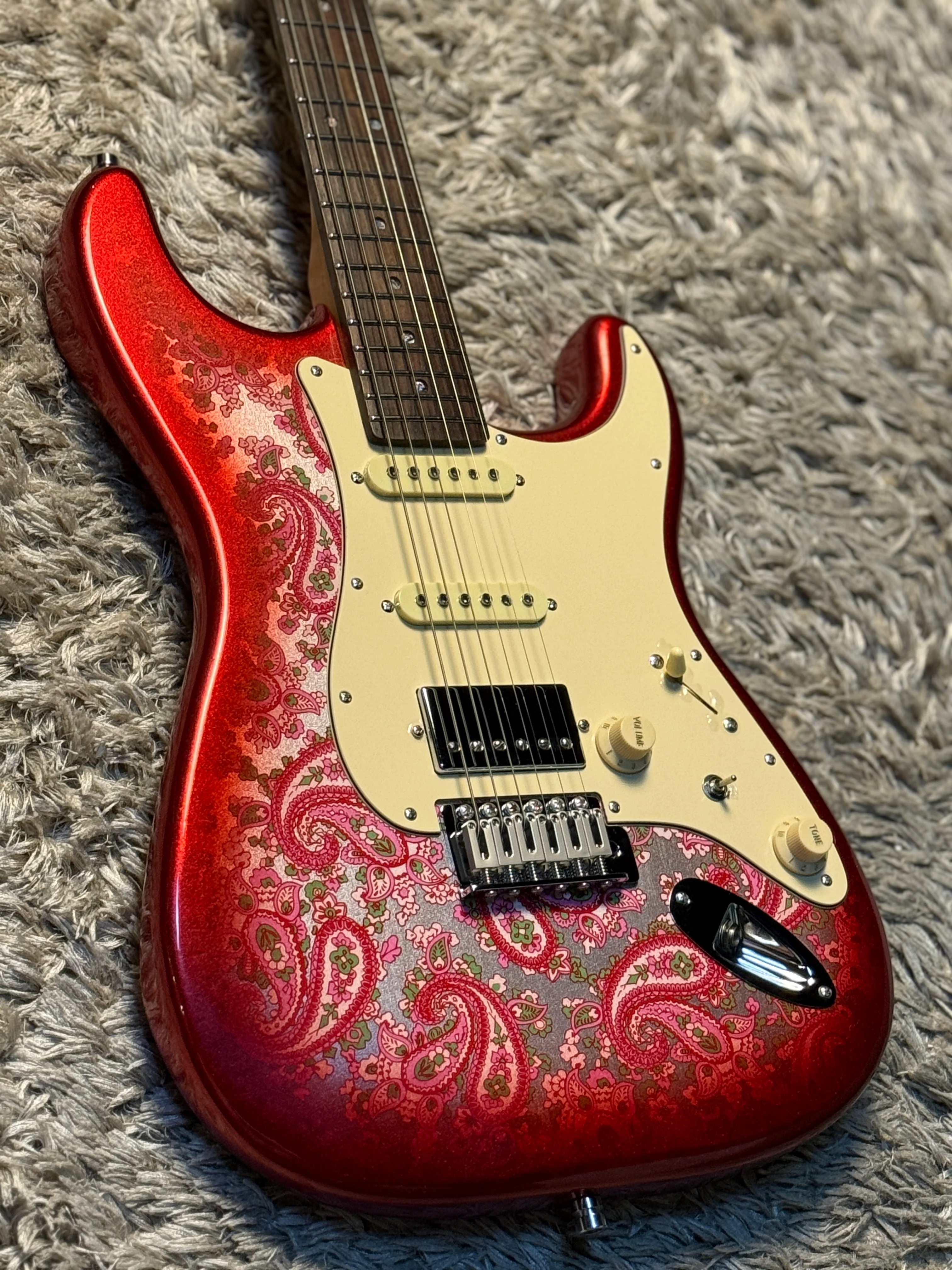 Dhatarattha Classic DST HSS in Pink Paisley with Rosewood FB - Image 4
