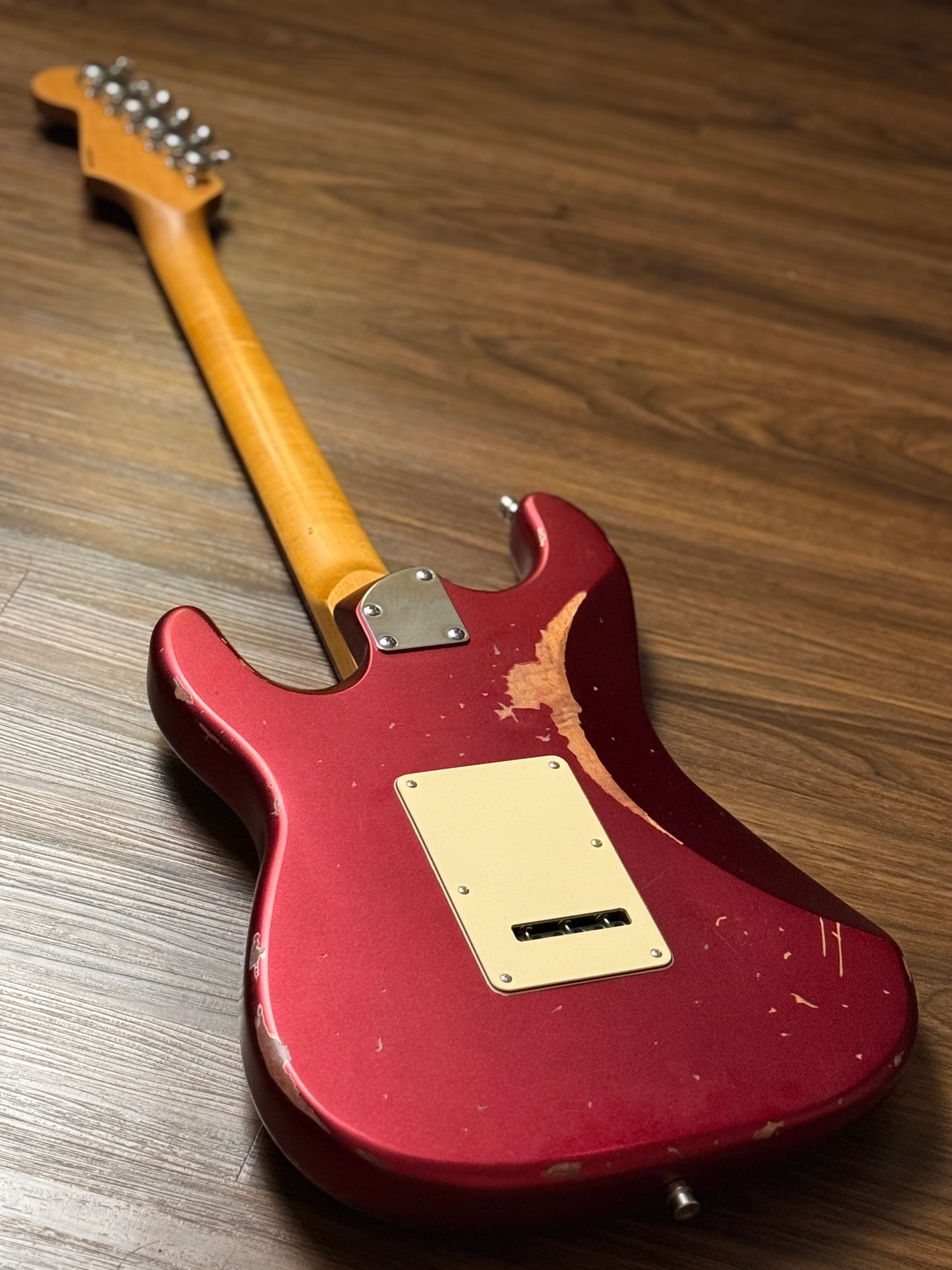 Dhatarattha Classic DST HSS in Pink Paisley with Rosewood FB and Nitrocellulose Lacquer Relic - Image 5