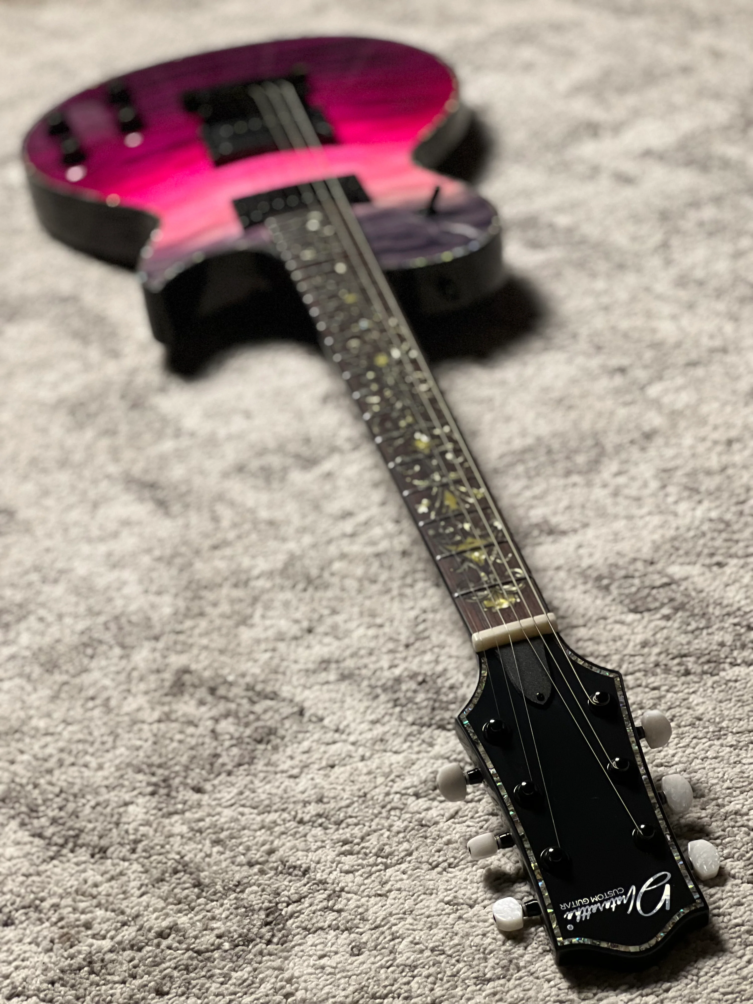 Dhatarattha Custom DLP in Purple Wipeout with 5A Quilt Top - Image 8