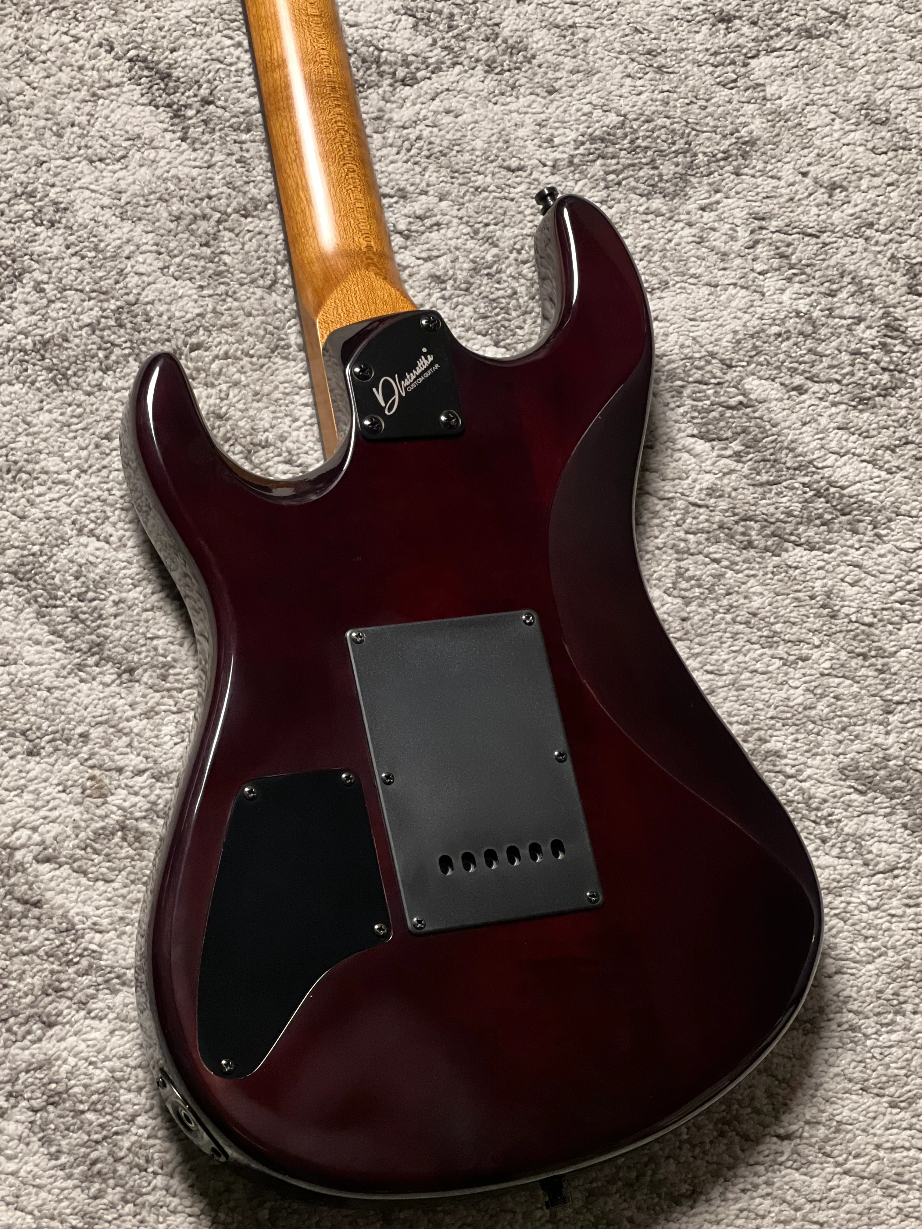 Dhatarattha Custom DST HH Flame in Hazel Burst with Rosewood FB - Image 6