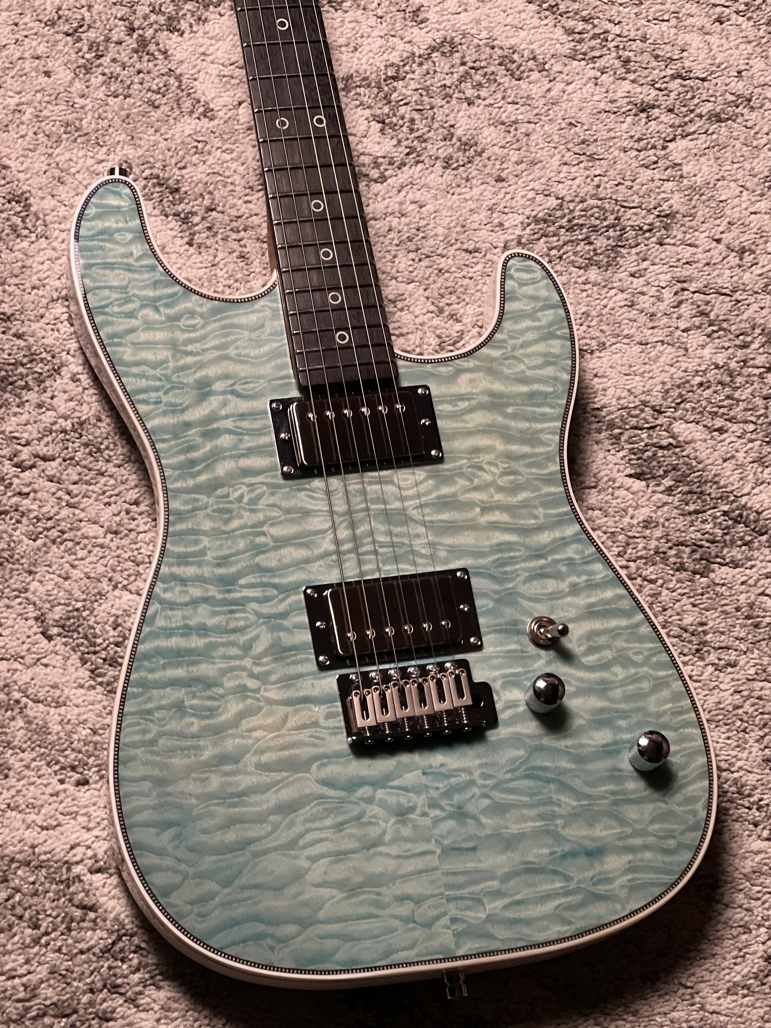 Dhatarattha Custom DST HH Quilt in Mint Green with Rosewood FB - Image 4