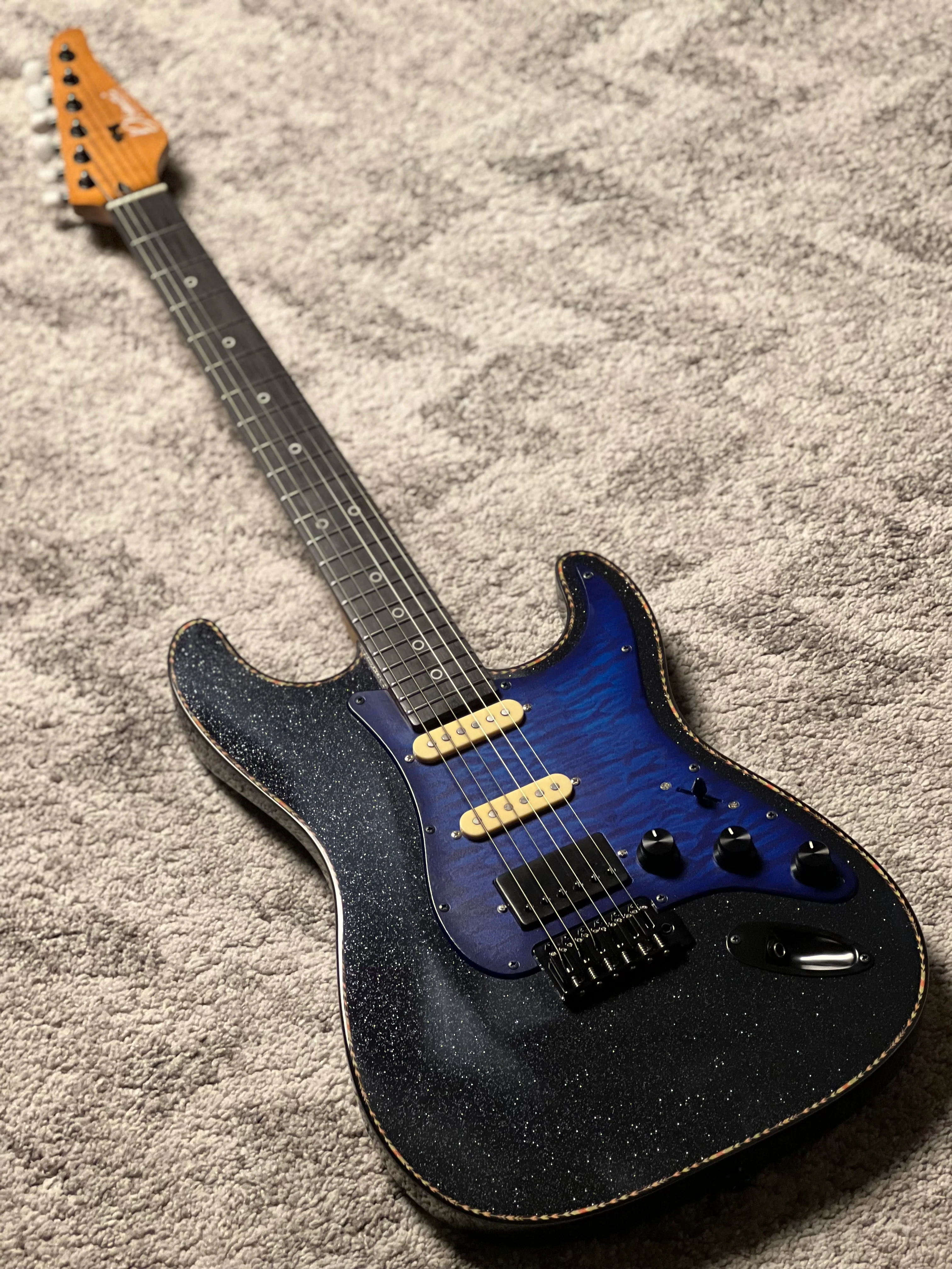 Dhatarattha Custom DST HSS in Starry Night Black with Rosewood FB - Image 2