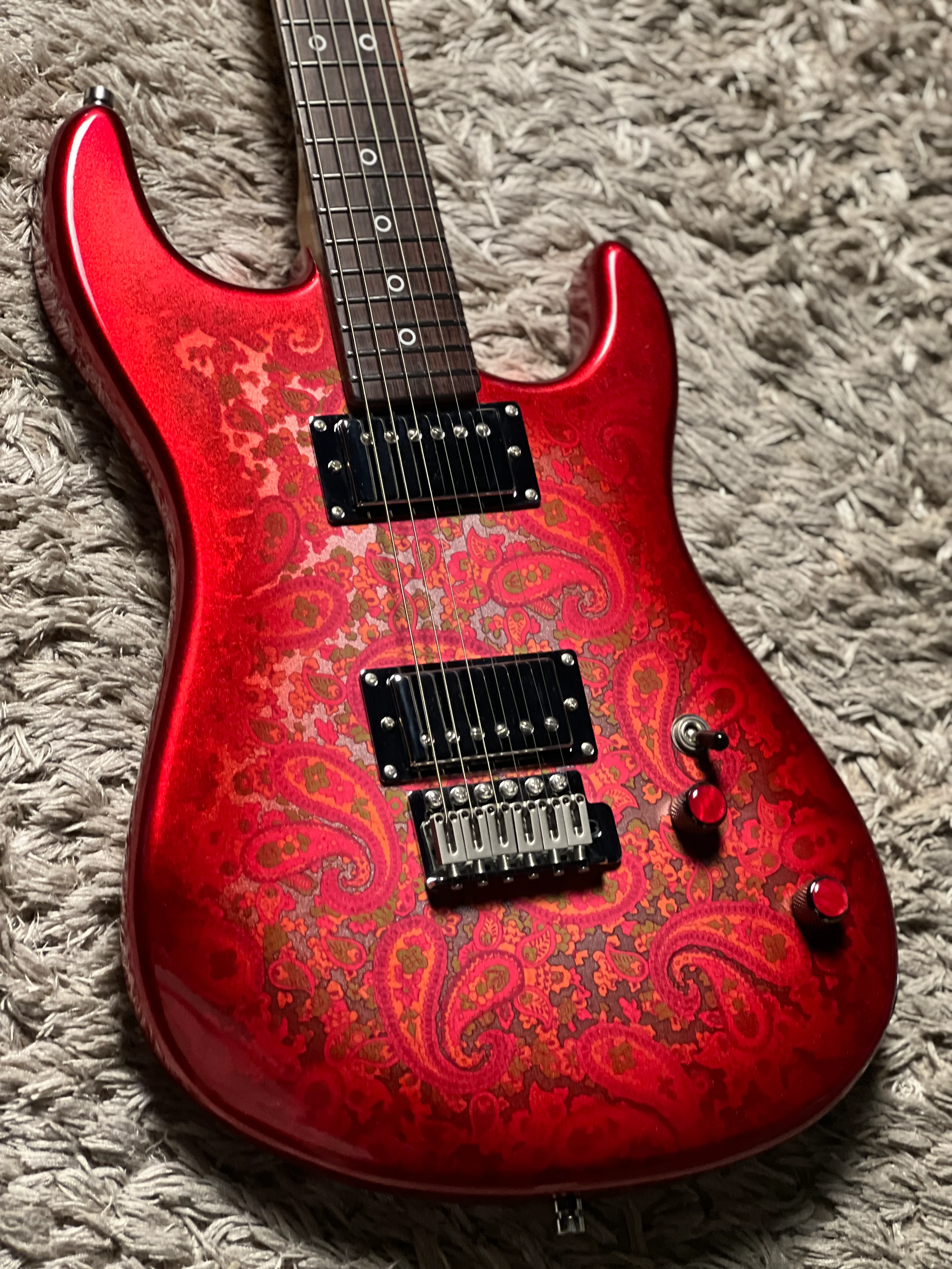 Dhatarattha Performance DST HH in Pink Paisley with Rosewood FB - Image 3