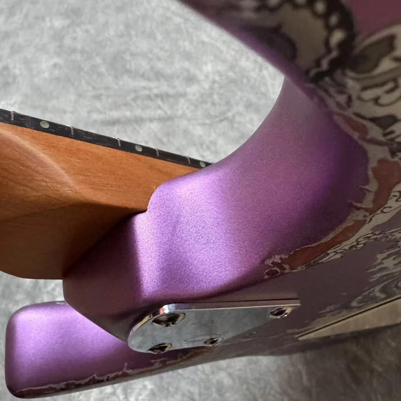 Dhatarattha Performance DST HSS in Violet Purple over Black Paisley with RW FB and Nitrocellulose Lacquer Relic - Image 10