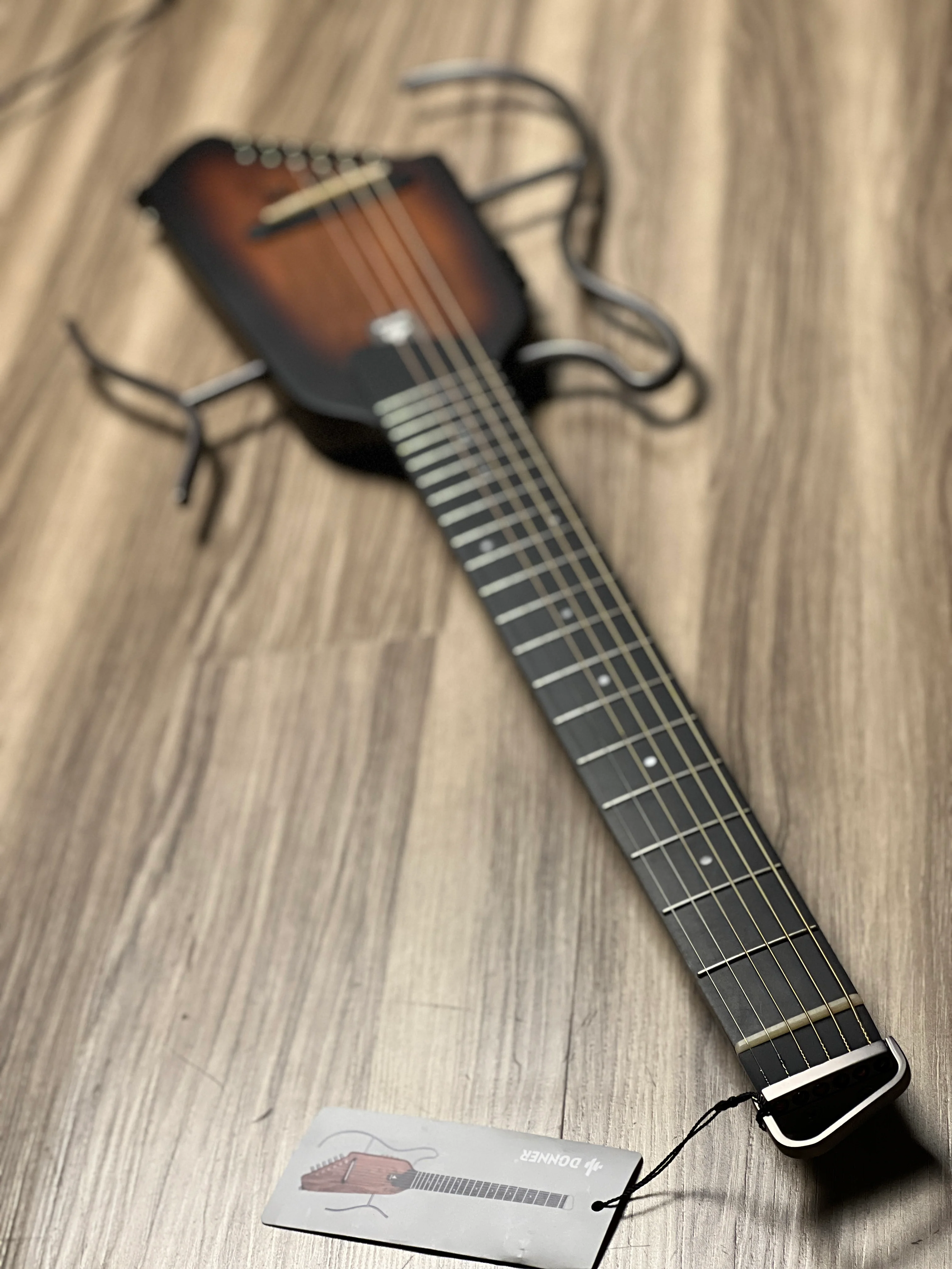Donner HUSH-I Silent Guitar In Sunburst w/Bag - Image 8