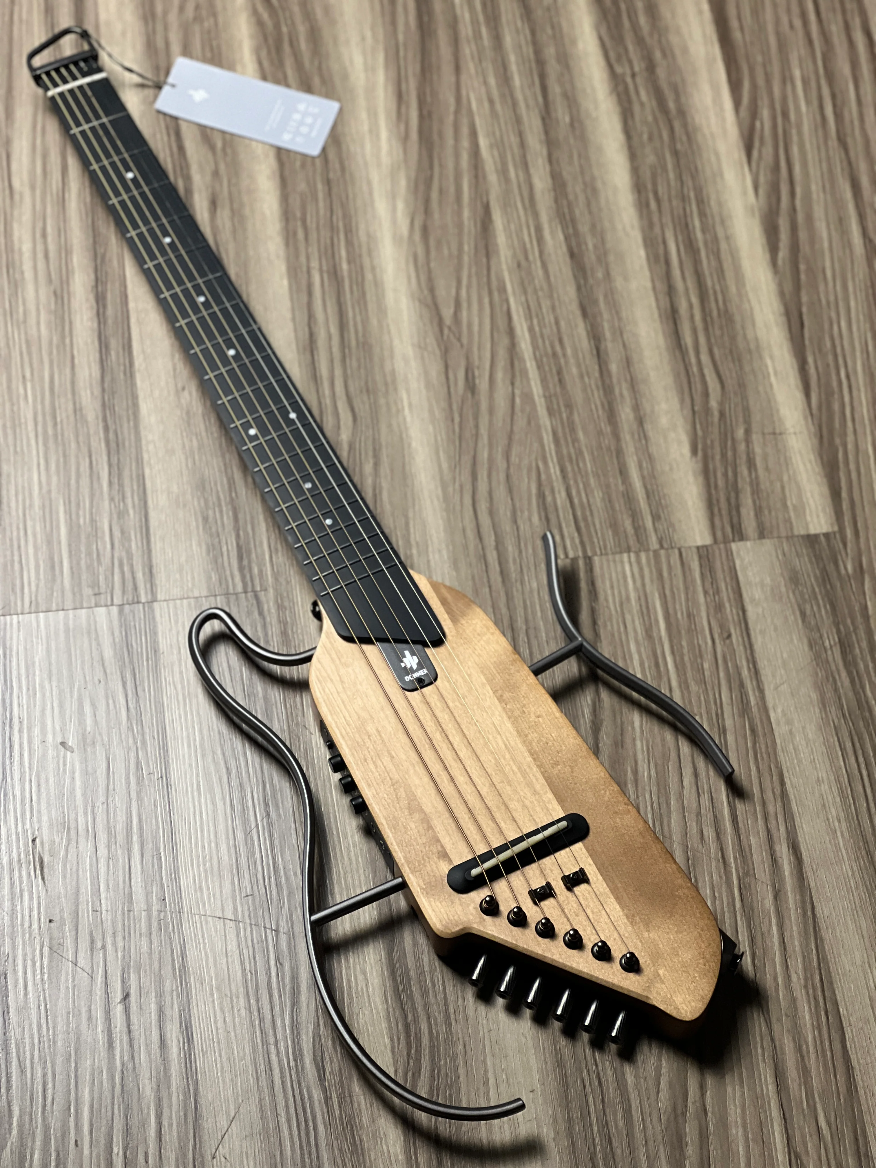 Donner Hush-I Silent Guitar in Maple Natural w/Bag - Image 2