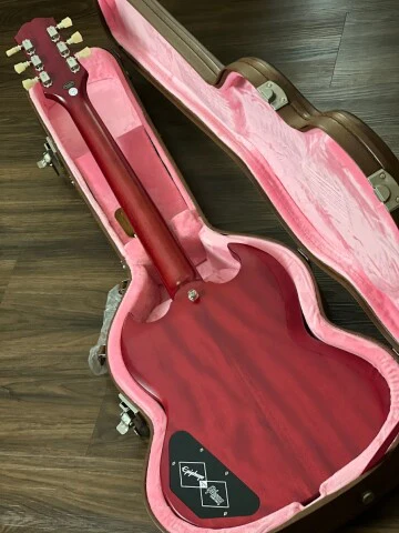 Epiphone 1961 Les Paul SG Standard Inspired by Gibson Custom 60th Anniversary in Aged Sixties Cherry - Image 6