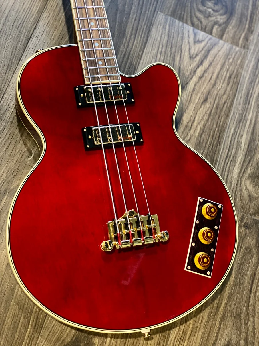 Epiphone Allen Woody Rumblekat Artist Series Bass in Wine Red - Image 2