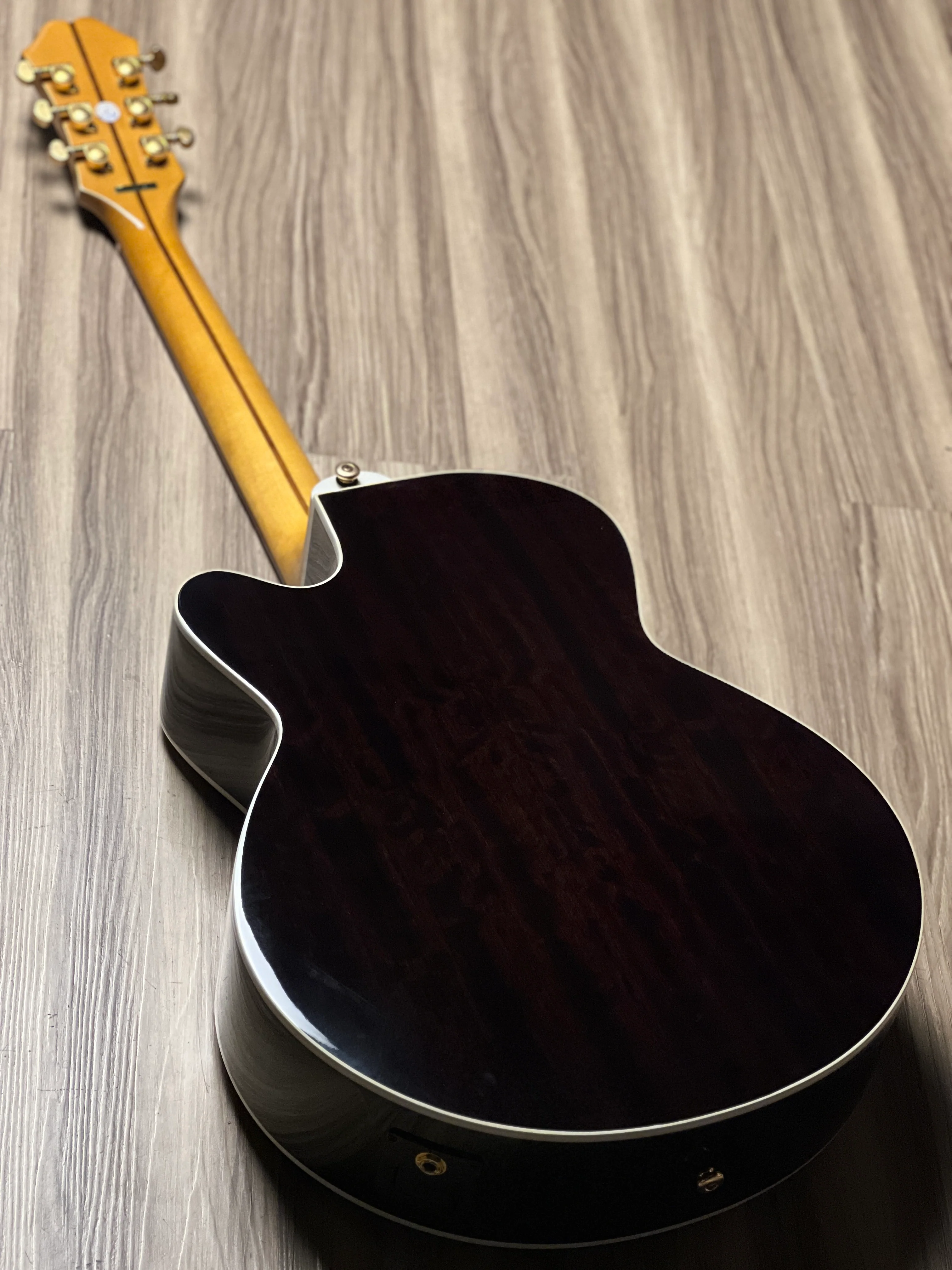 Epiphone J-200 EC Studio Parlor Solid Top Fishman Presys-II  in Vintage Natural - Image 6
