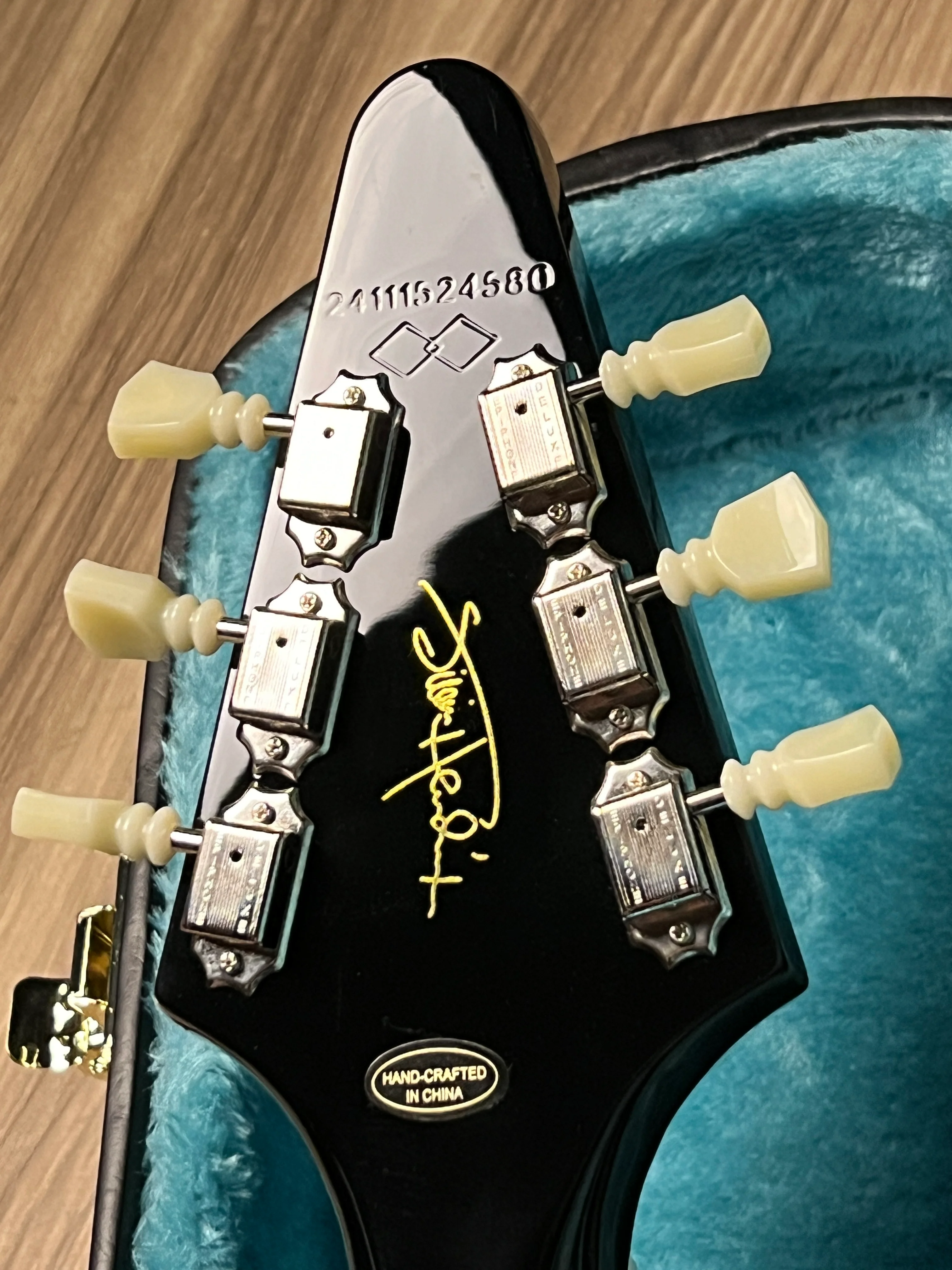 Epiphone Jimi Hendrix "Love Drops" Flying V in Ebony - Image 6