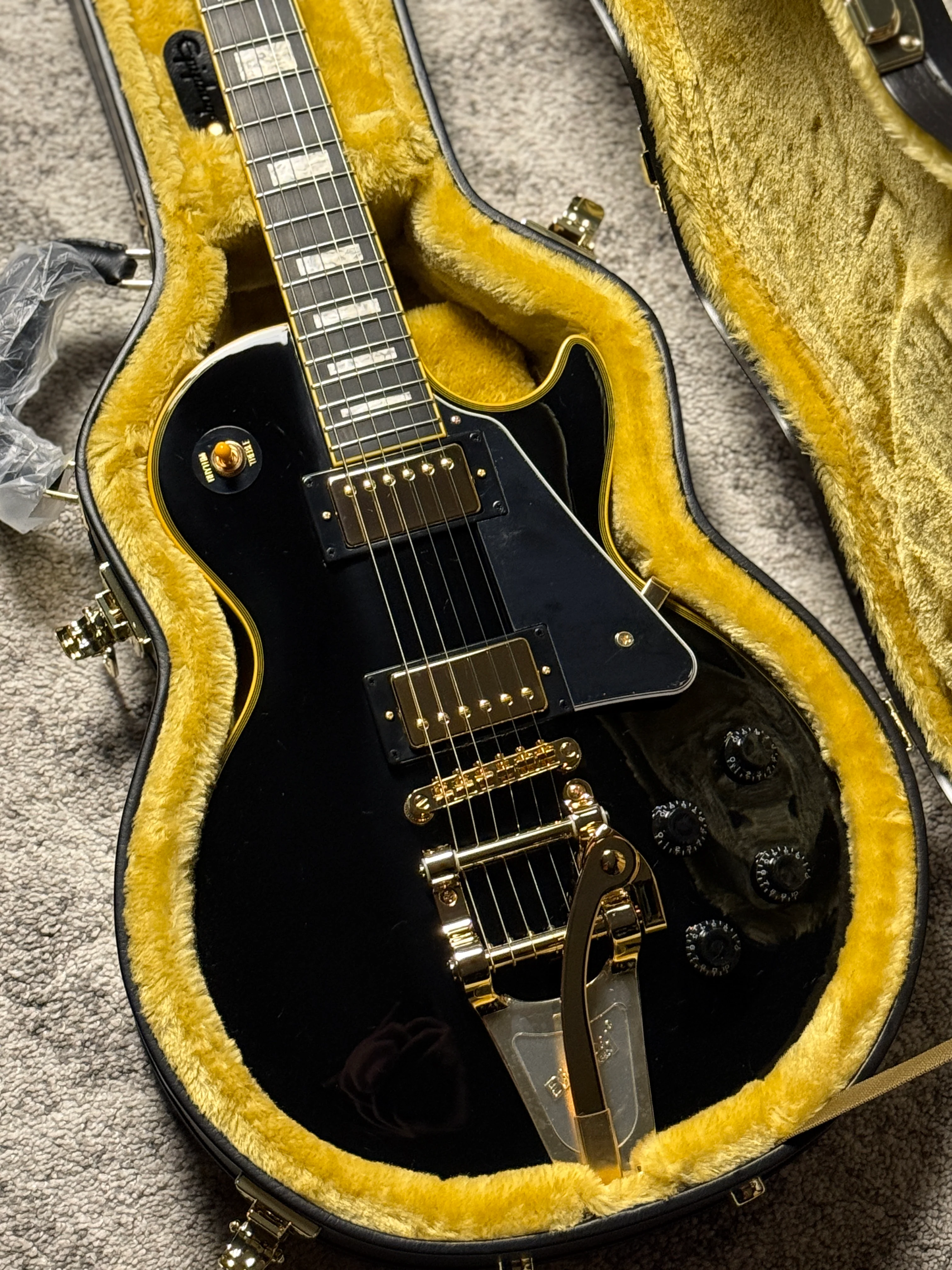 Epiphone Joe Bonamassa '59 Les Paul Custom Electric Guitar in Antique Ebony - Image 2