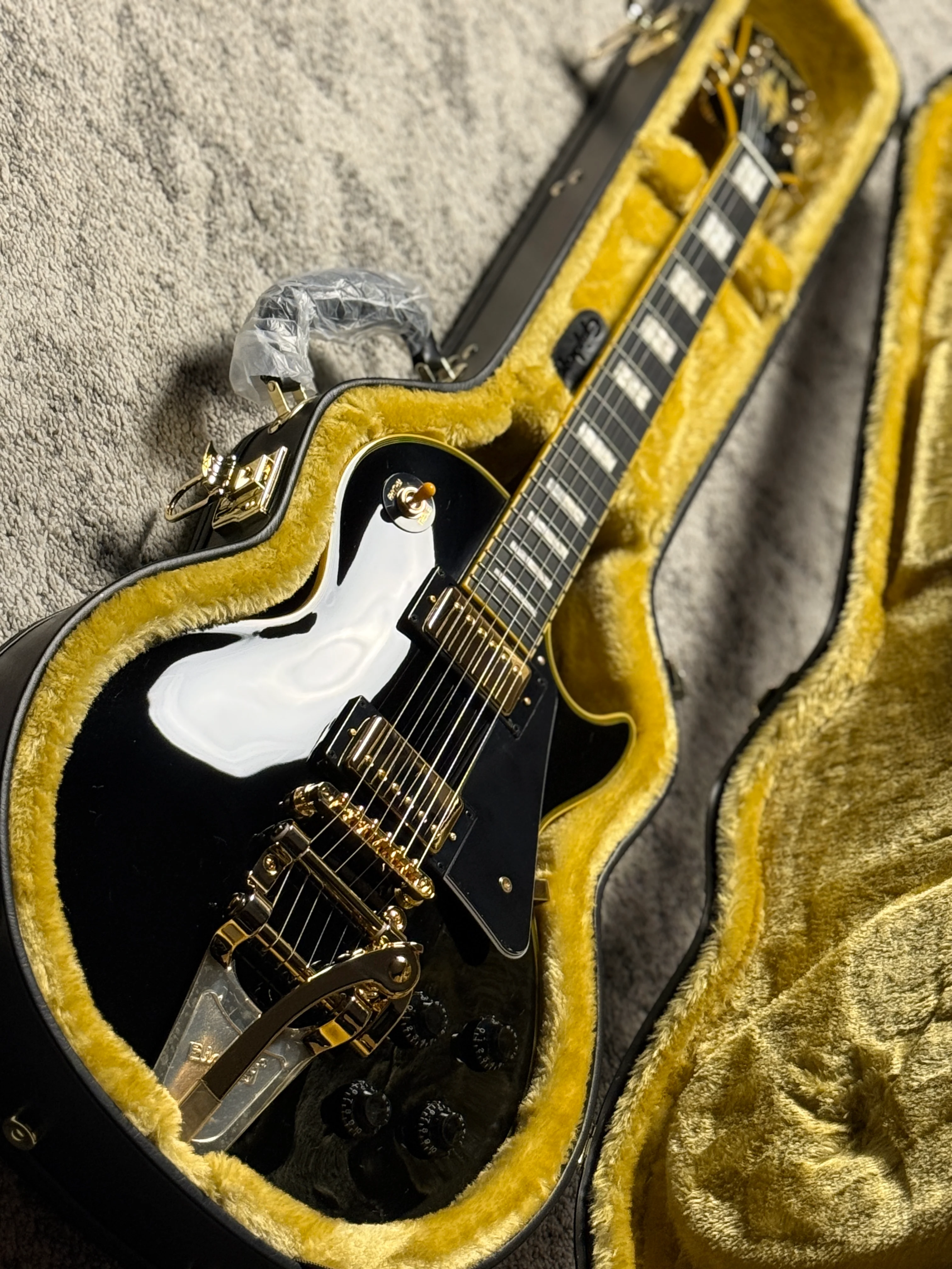 Epiphone Joe Bonamassa '59 Les Paul Custom Electric Guitar in Antique Ebony - Image 3