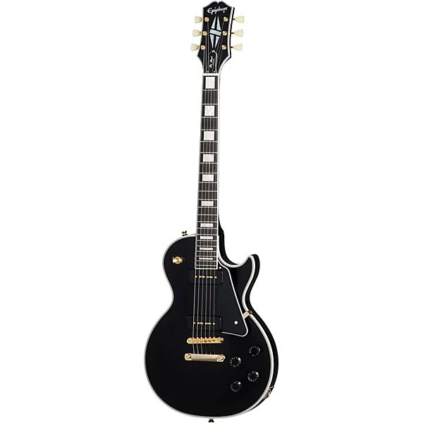 Epiphone Les Paul Custom P-90 in Ebony w/Premium Gigbag - Image 7