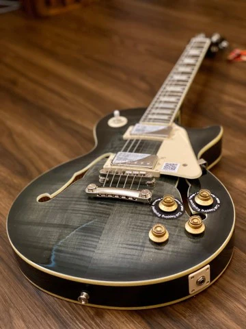 Epiphone Les Paul ES PRO in Trans Black - Image 2