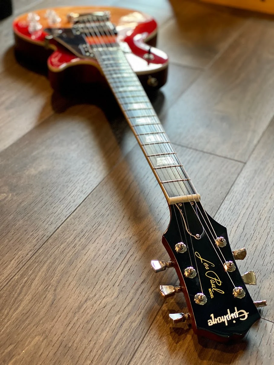 Epiphone Les Paul Modern Figured in Orange Magma Fade - Image 4