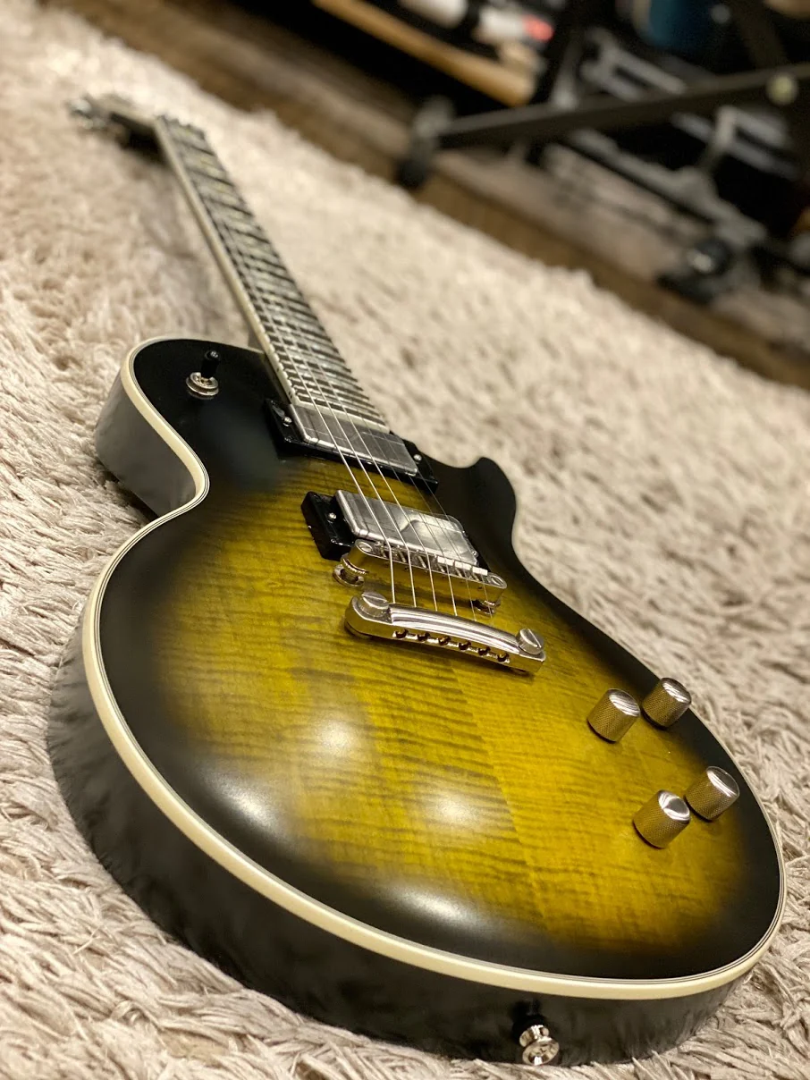 Epiphone Les Paul Prophecy in Olive Tiger Aged Gloss - Image 2