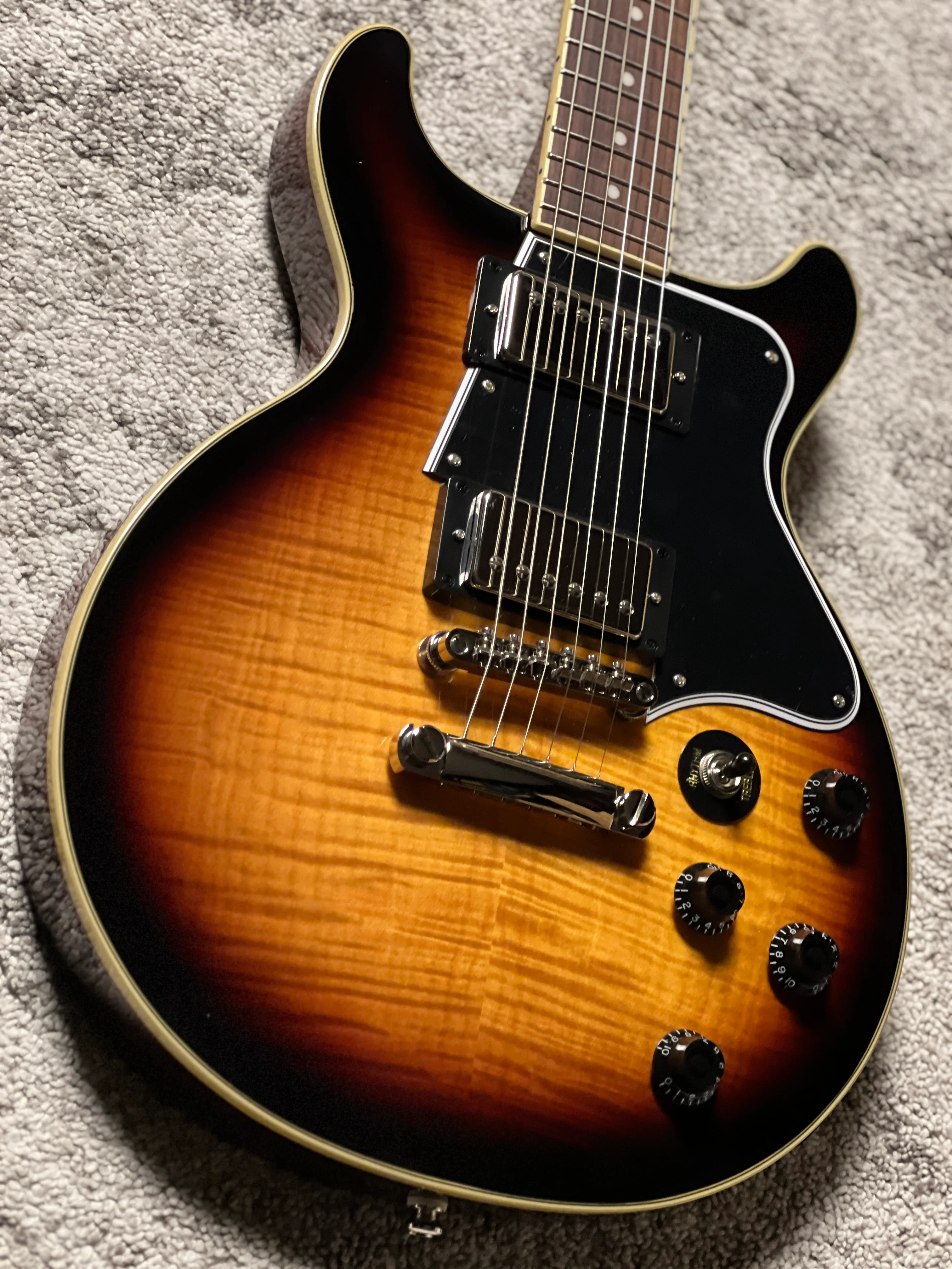 Epiphone Les Paul Special Double Cut Figured in Bourbon Burst - Image 5