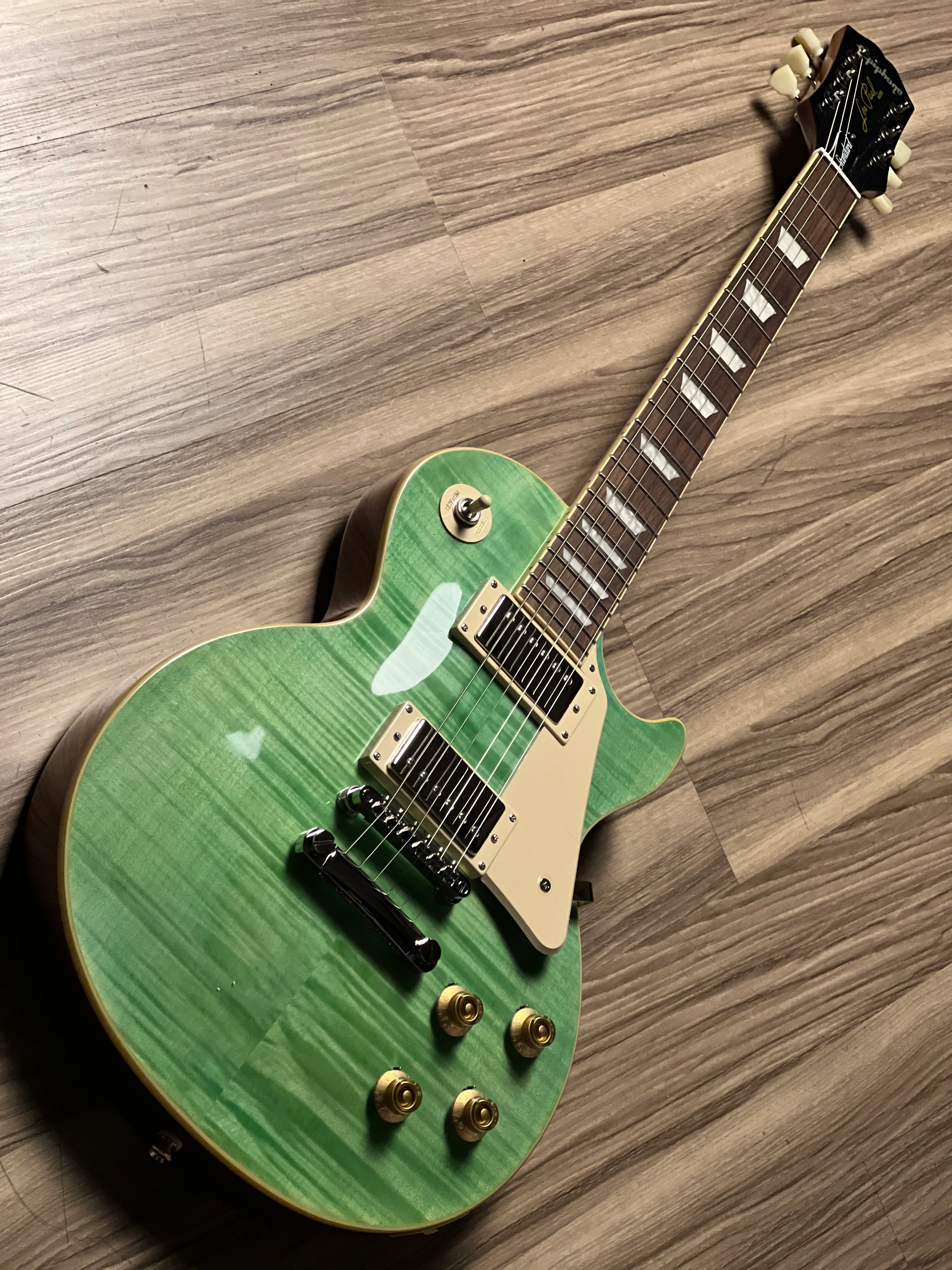 Epiphone Les Paul Standard 50s Figured in Seafoam Green - Image 3