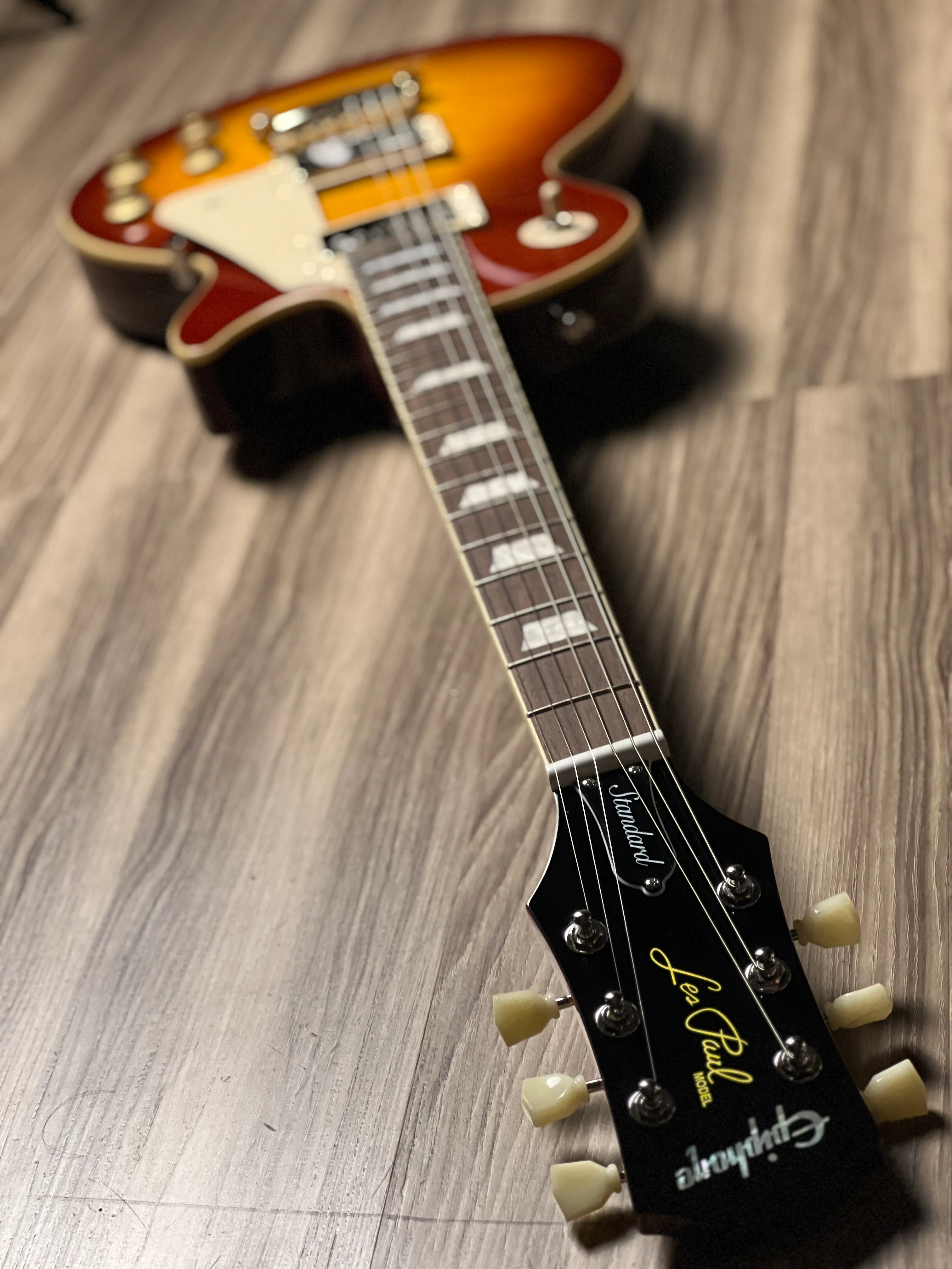 Epiphone Les Paul Standard 50s Figured Washed in Cherry Sunburst - Image 6