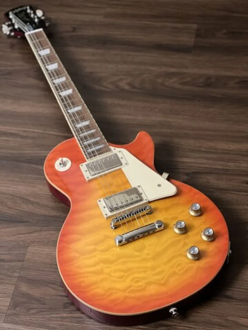 Epiphone Les Paul Standard 60s Quilt Top in Faded Cherry Sunburst