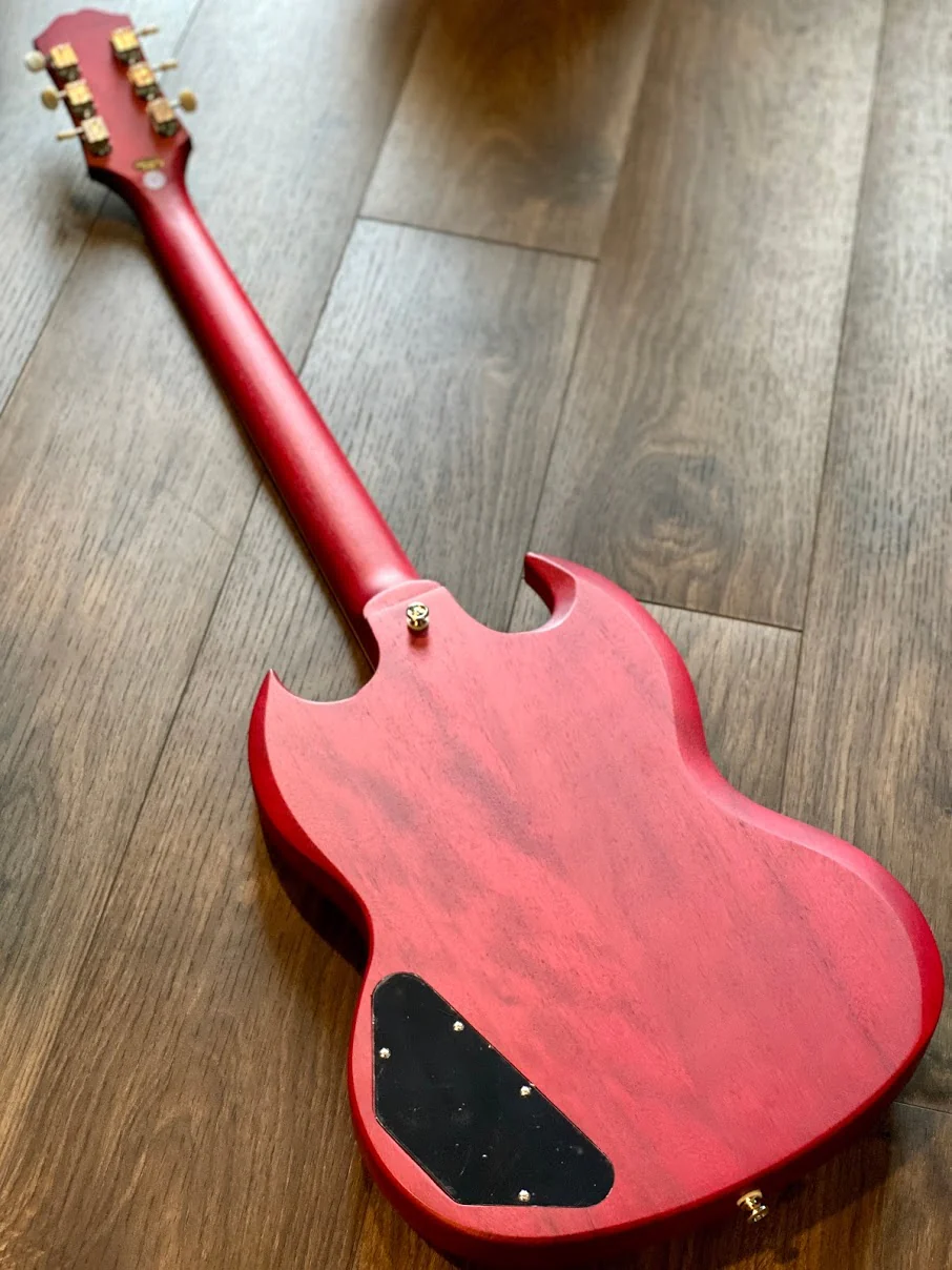 Epiphone SG Classic Worn P-90s in Worn Cherry - Image 2