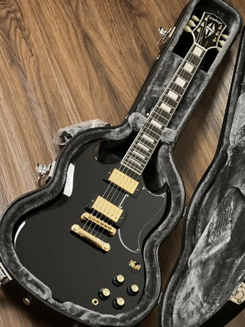 Epiphone SG Custom Outfit Electric Guitar Ebony Incl. Hard Case - Image 2