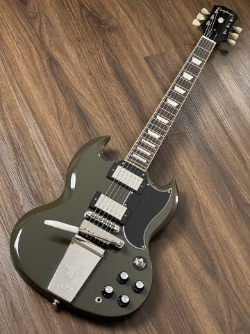 Epiphone SG Standard 1961 Maestro Vibrola Olive Drab Green - Image 2