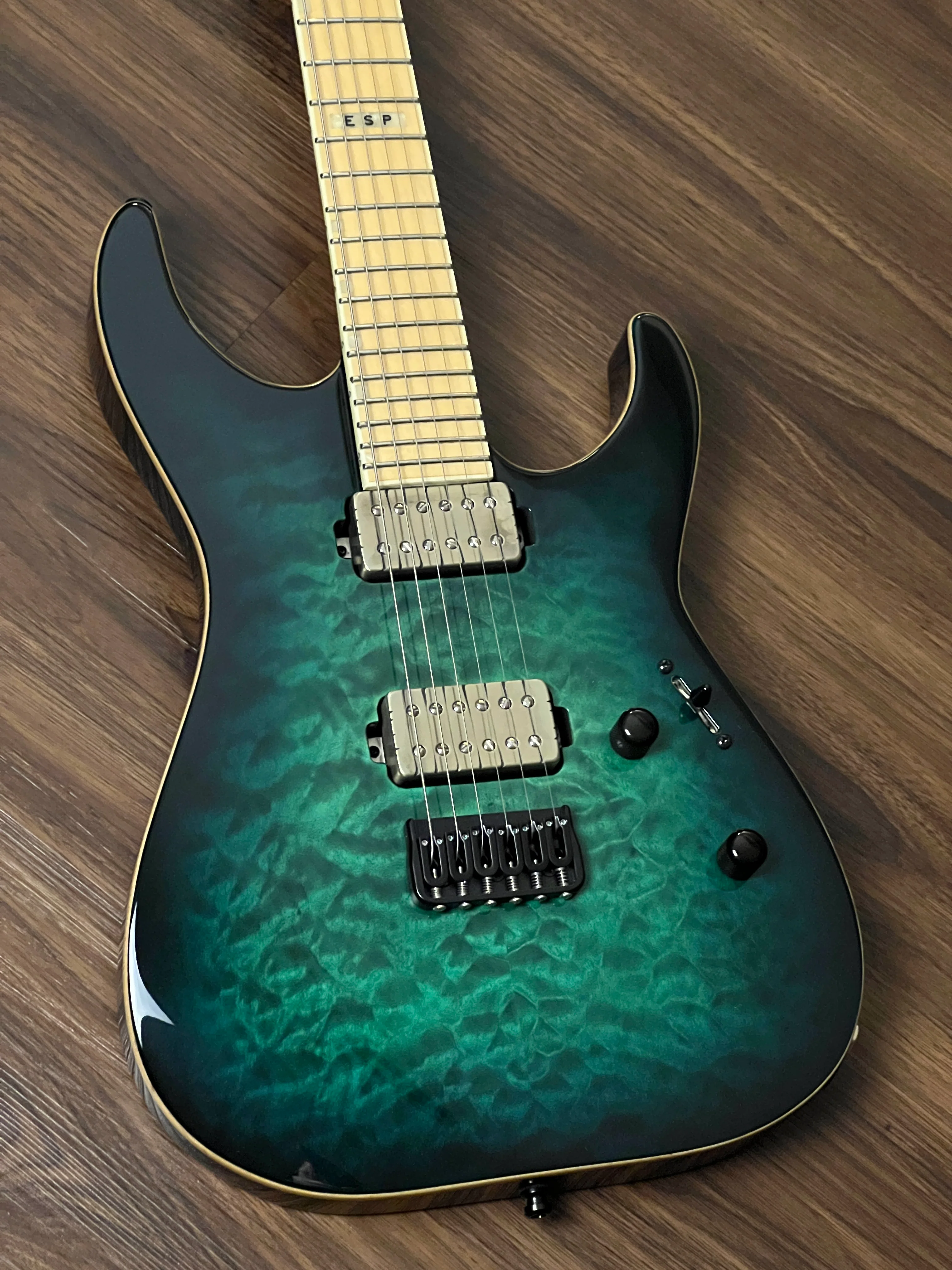 ESP E-II M-II NT - Black Turquoise Burst - Image 6