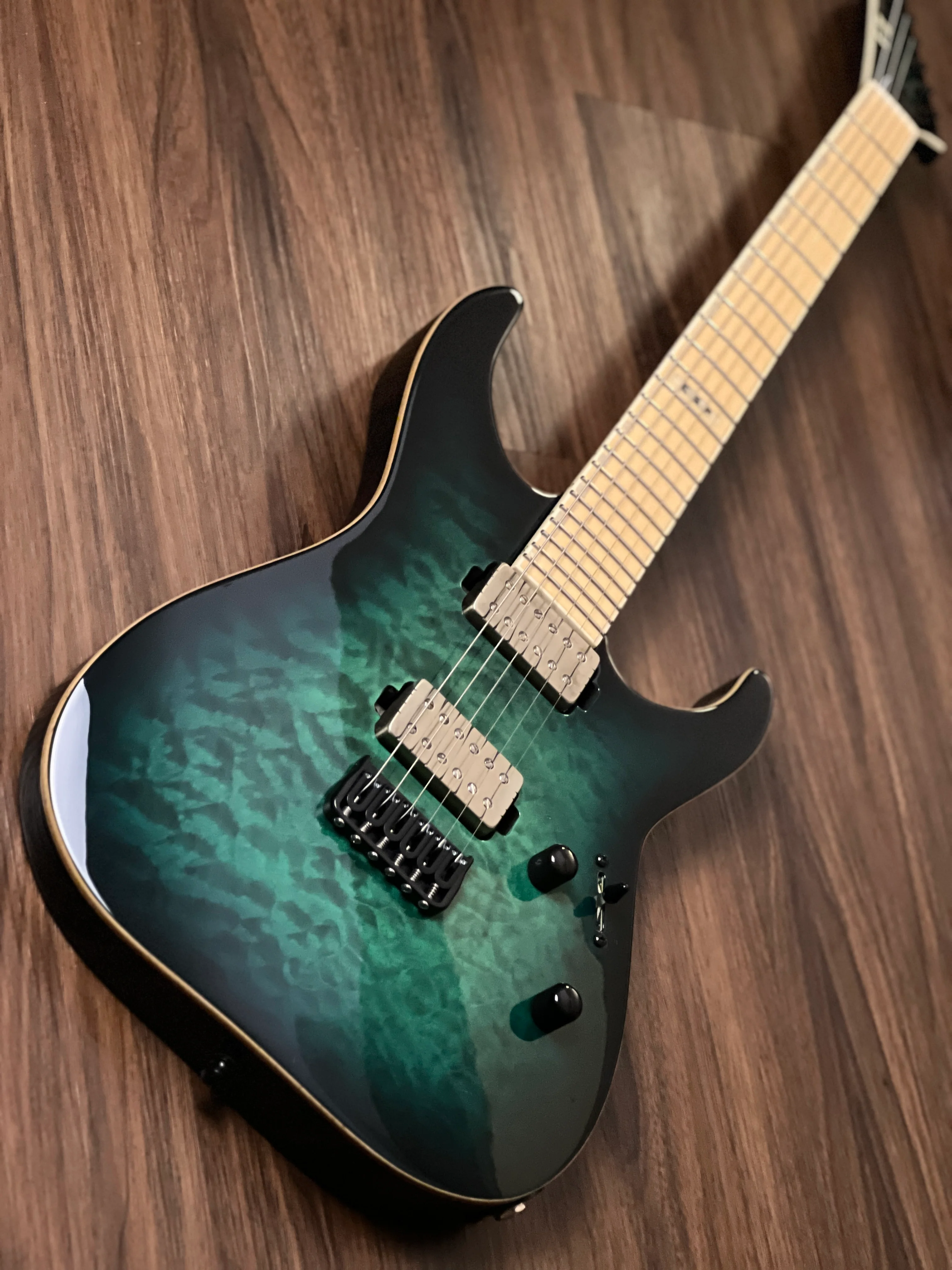 ESP E-II M-II NT - Black Turquoise Burst - Image 9