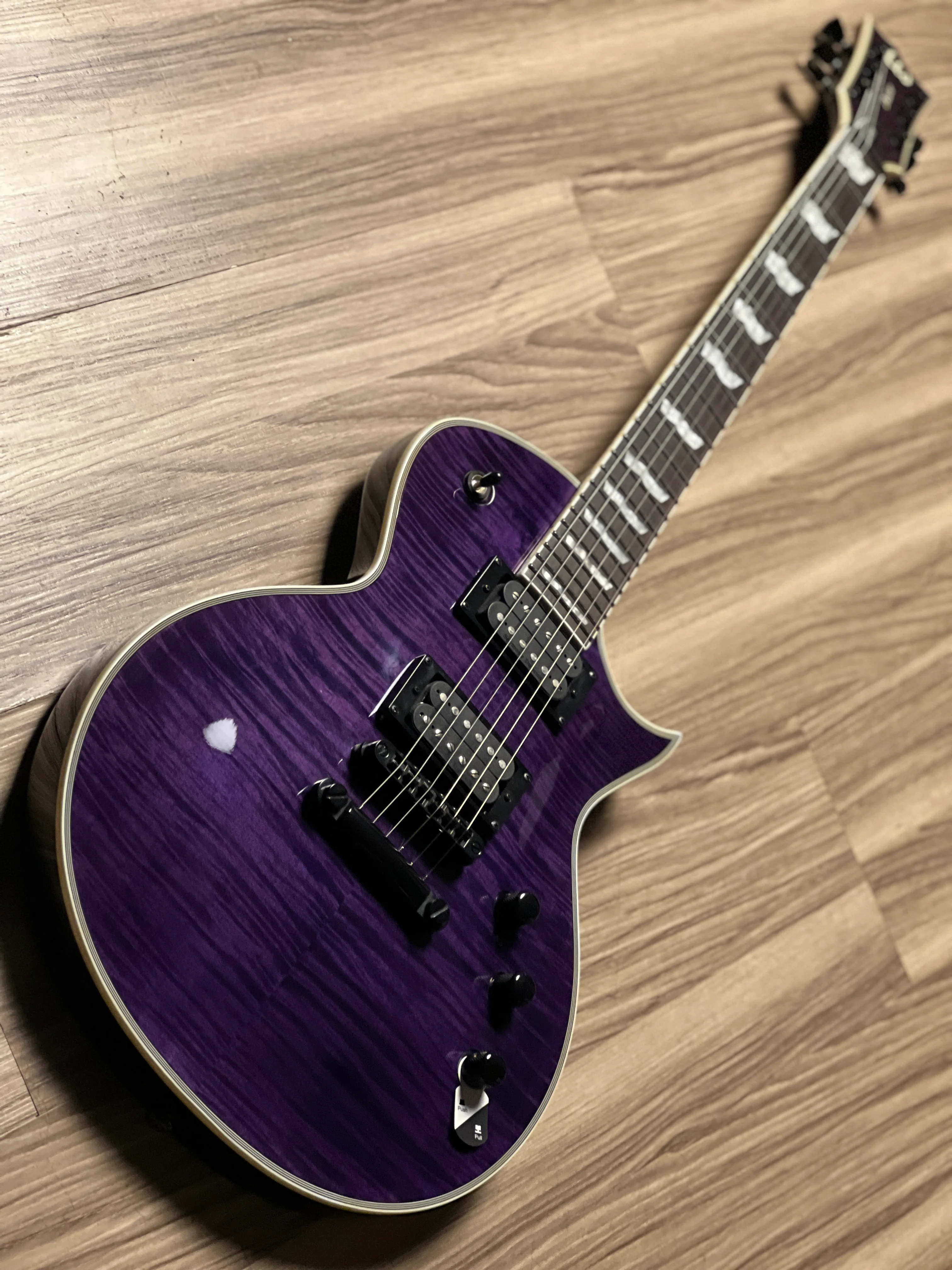 ESP LTD Deluxe Eclipse EC-1000 in See Thru Purple - Image 3