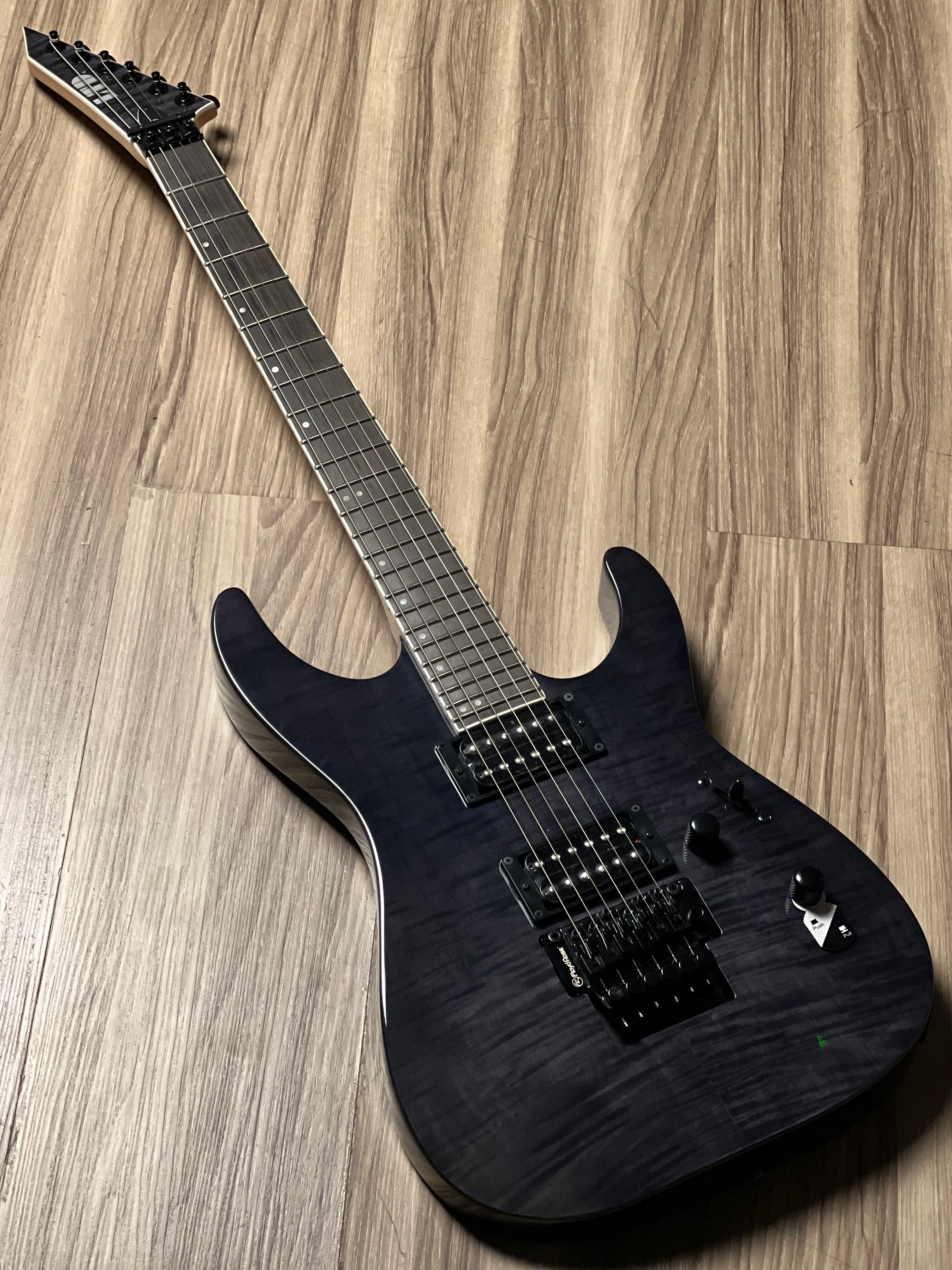 ESP LTD M-200FM in See Thru Black - Image 2
